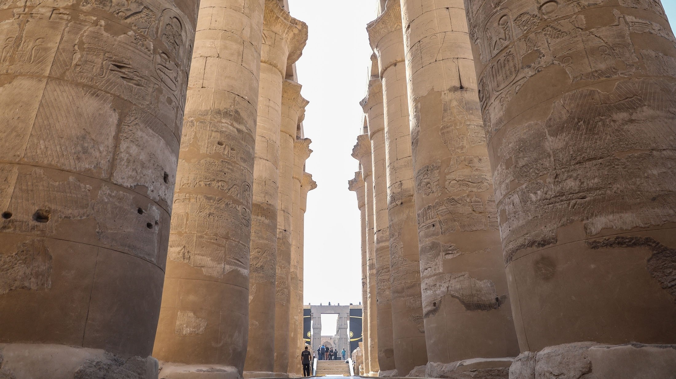 Open-air museum, Luxor Temple, Daily Sabah, Luxor, 2200x1240 HD Desktop
