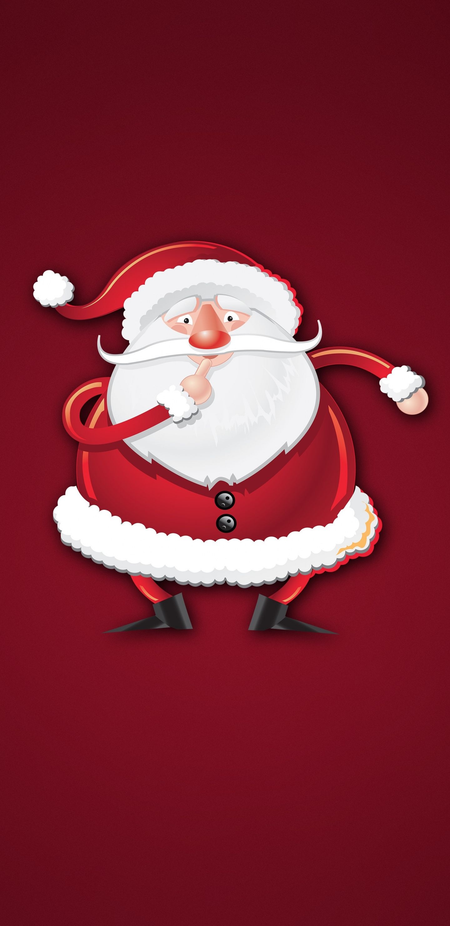 Father Christmas, Christmas wallpapers, Festive holiday cheer, Seasonal joy, 1440x2960 HD Handy