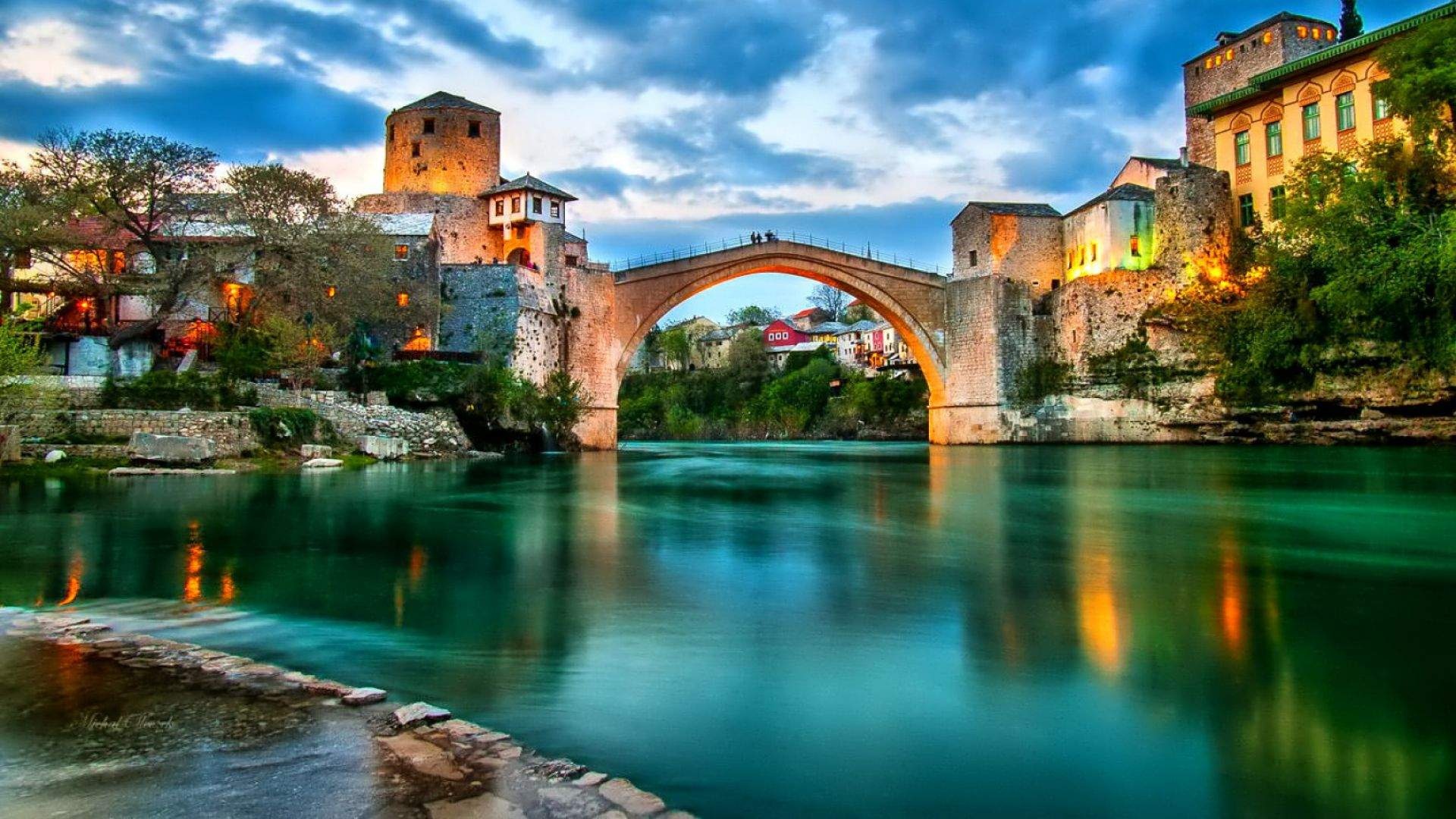 Mostar bridge, Top free, Backgrounds, 1920x1080 Full HD Desktop