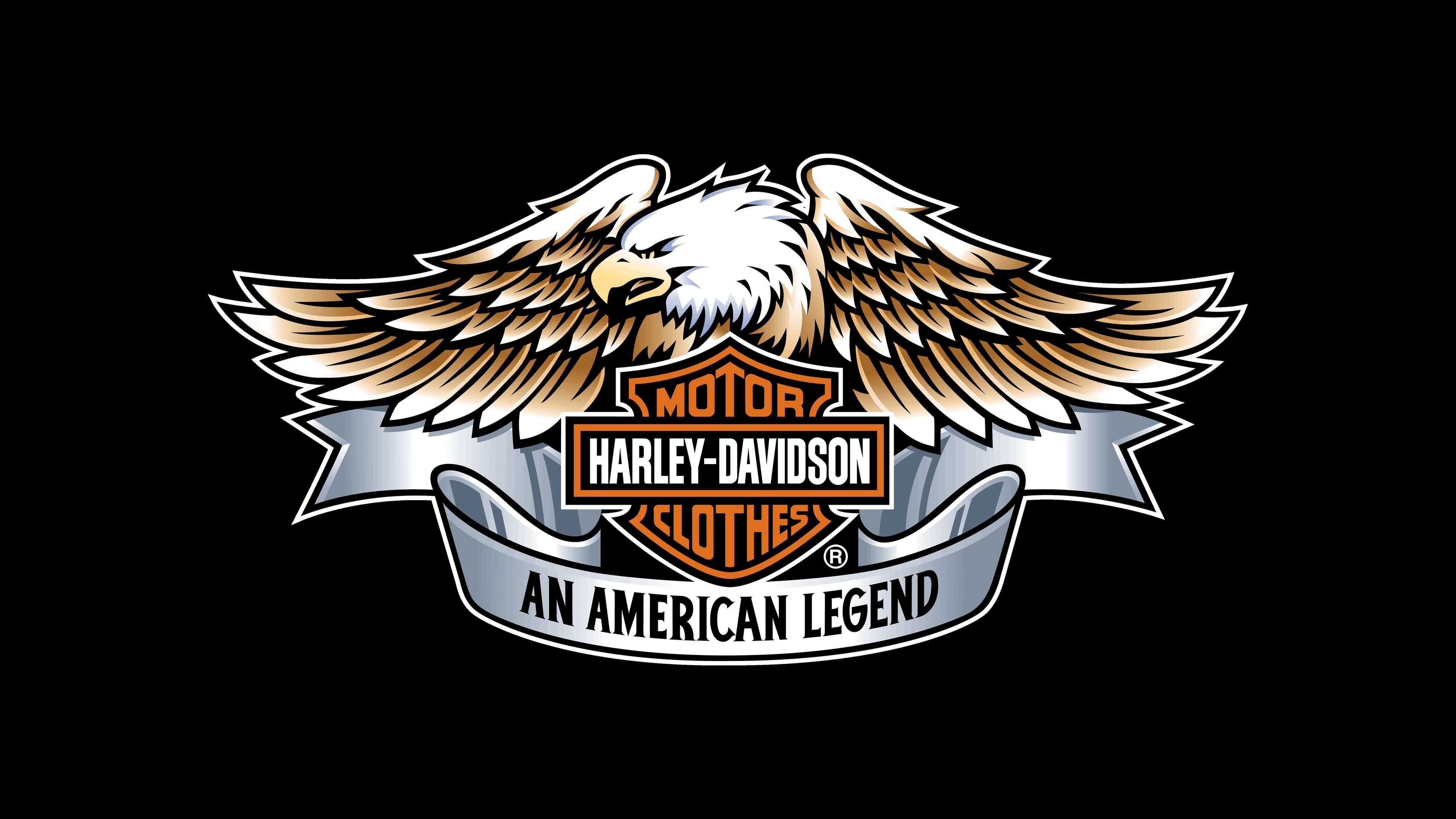 Harley-Davidson Logo, Auto, Eagle logo, HD wallpapers, 3840x2160 4K Desktop