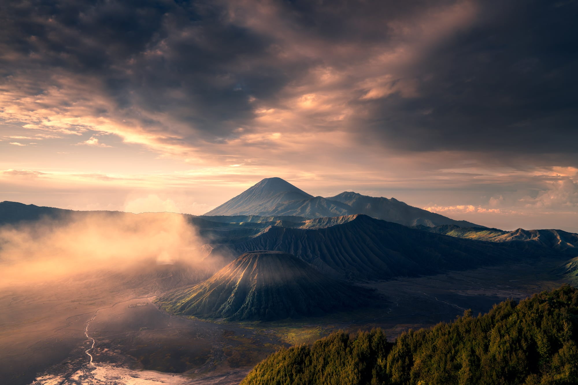 Mount Bromo, Gray volcano photography, Blue sky background, Java Indonesia, 2000x1340 HD Desktop