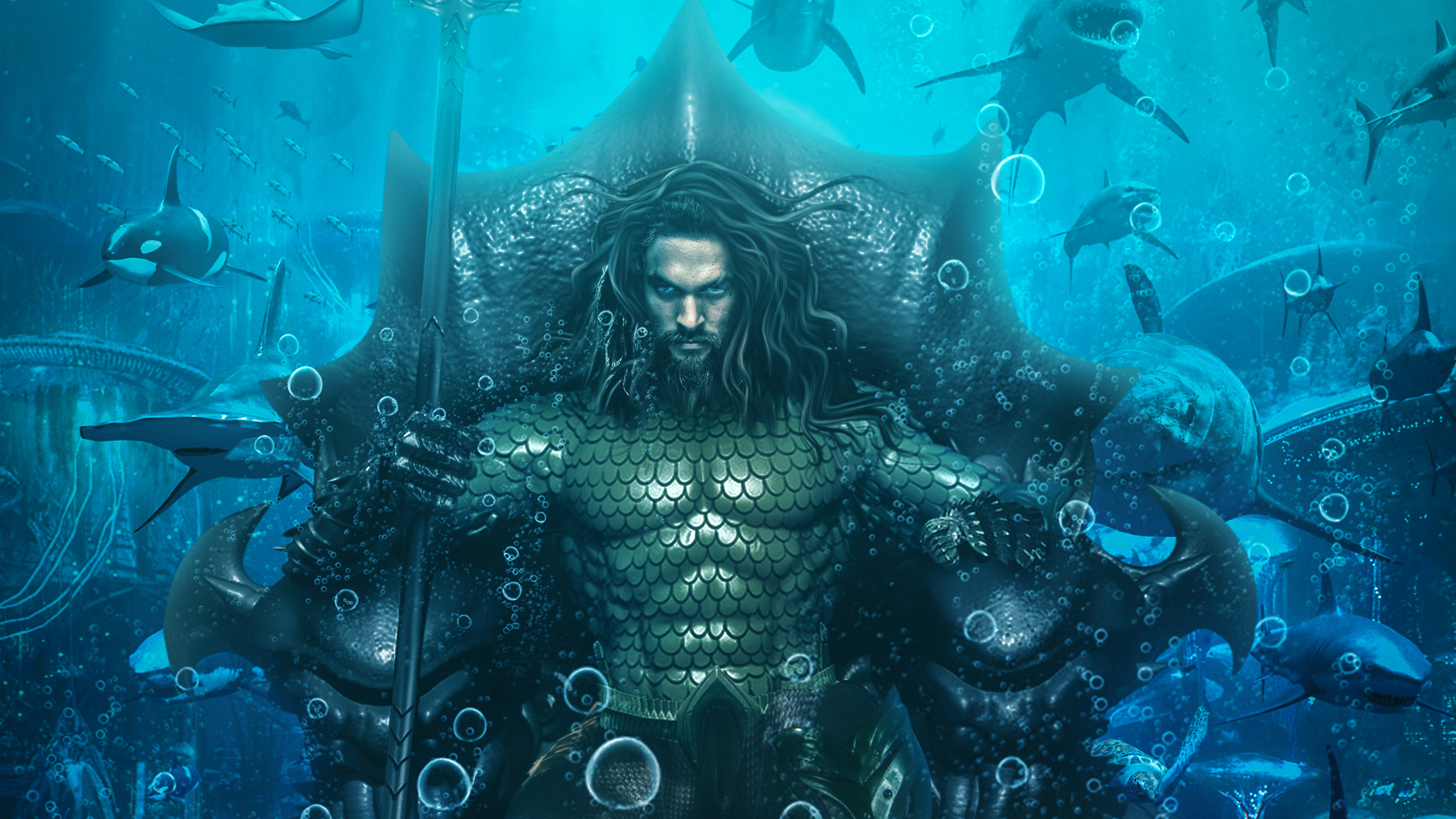Aquaman Movies, Aquaman wallpaper, Underwater kingdom, Superhero royalty, 2560x1440 HD Desktop