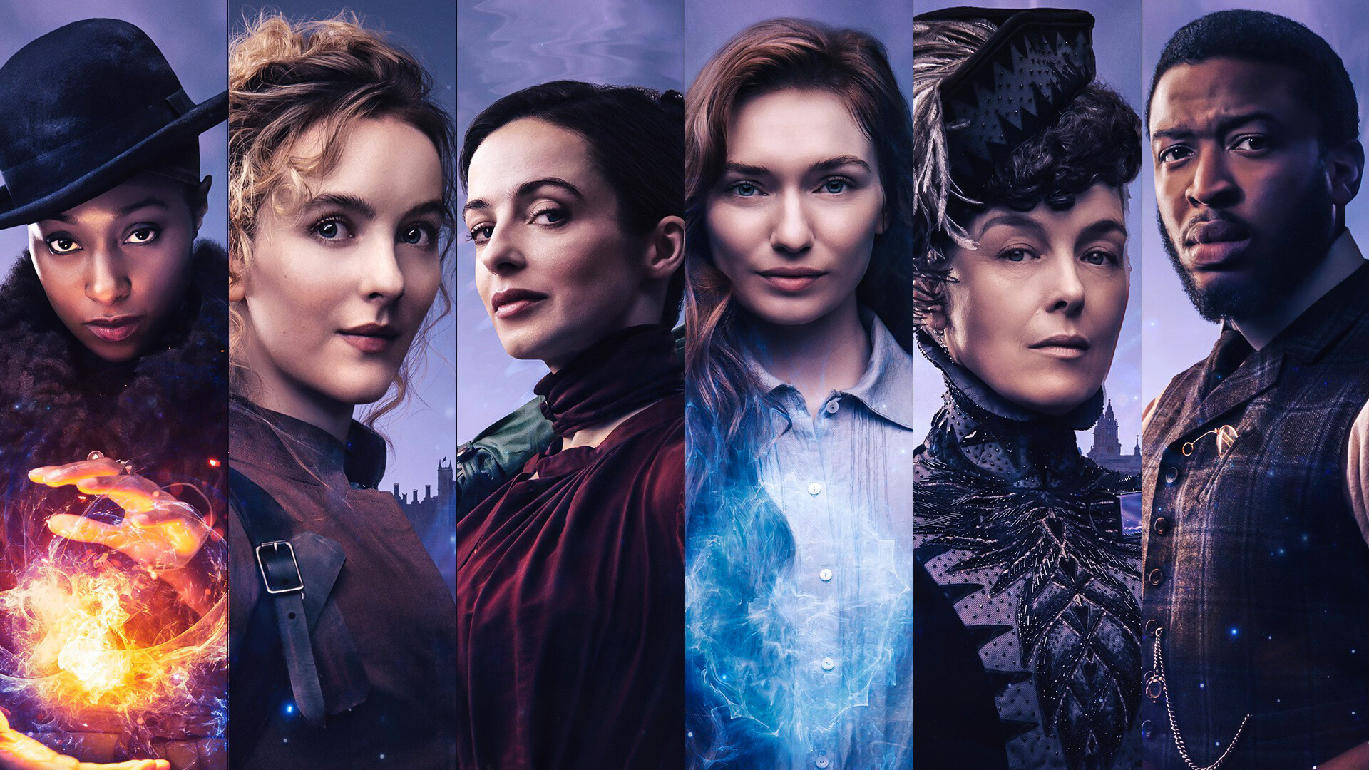 The Nevers: Amalia True, Penance Adair, Mary Brighton, Horatio Cousens, Annie Carbey. 1920x1080 Full HD Background.
