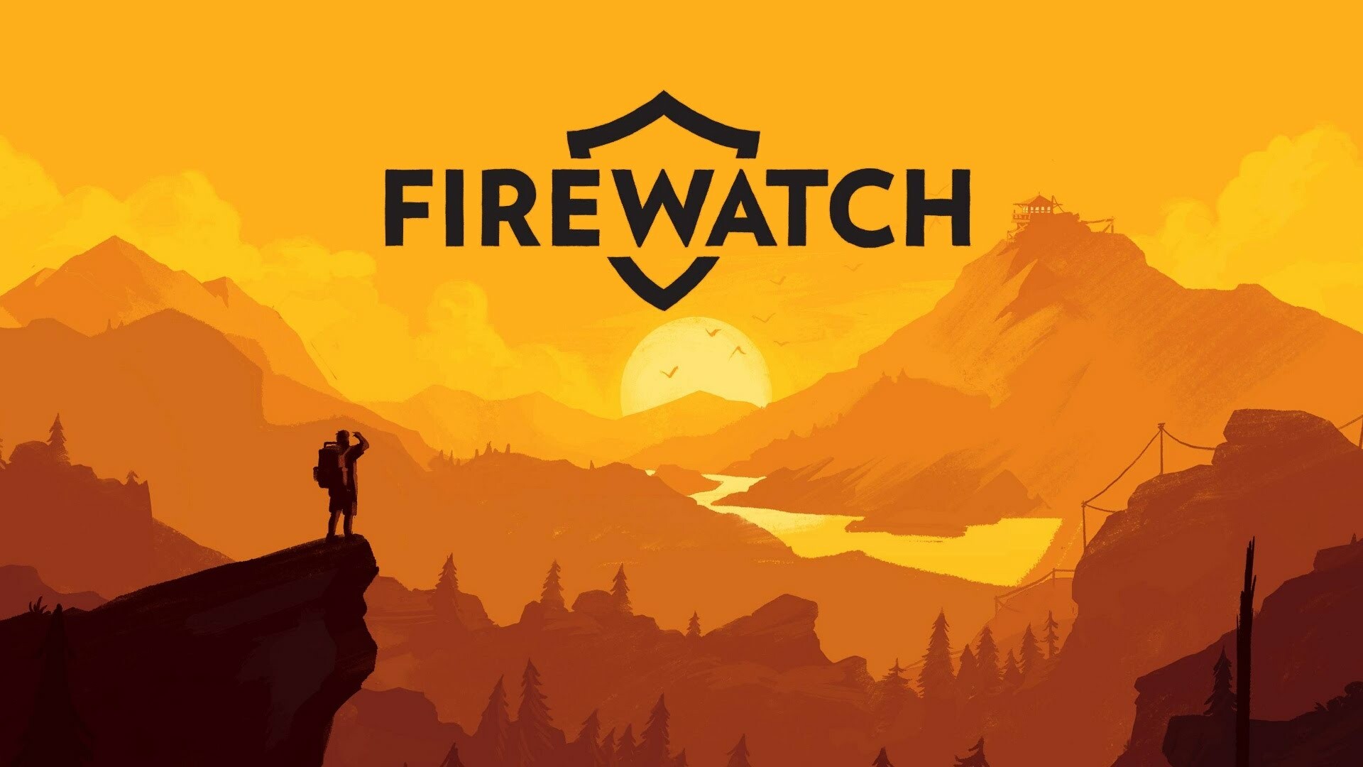 Firewatch: The game about solitude and space, A first-person journey through the massive wilderness of America’s Shoshone National Forest. 1920x1080 Full HD Background.