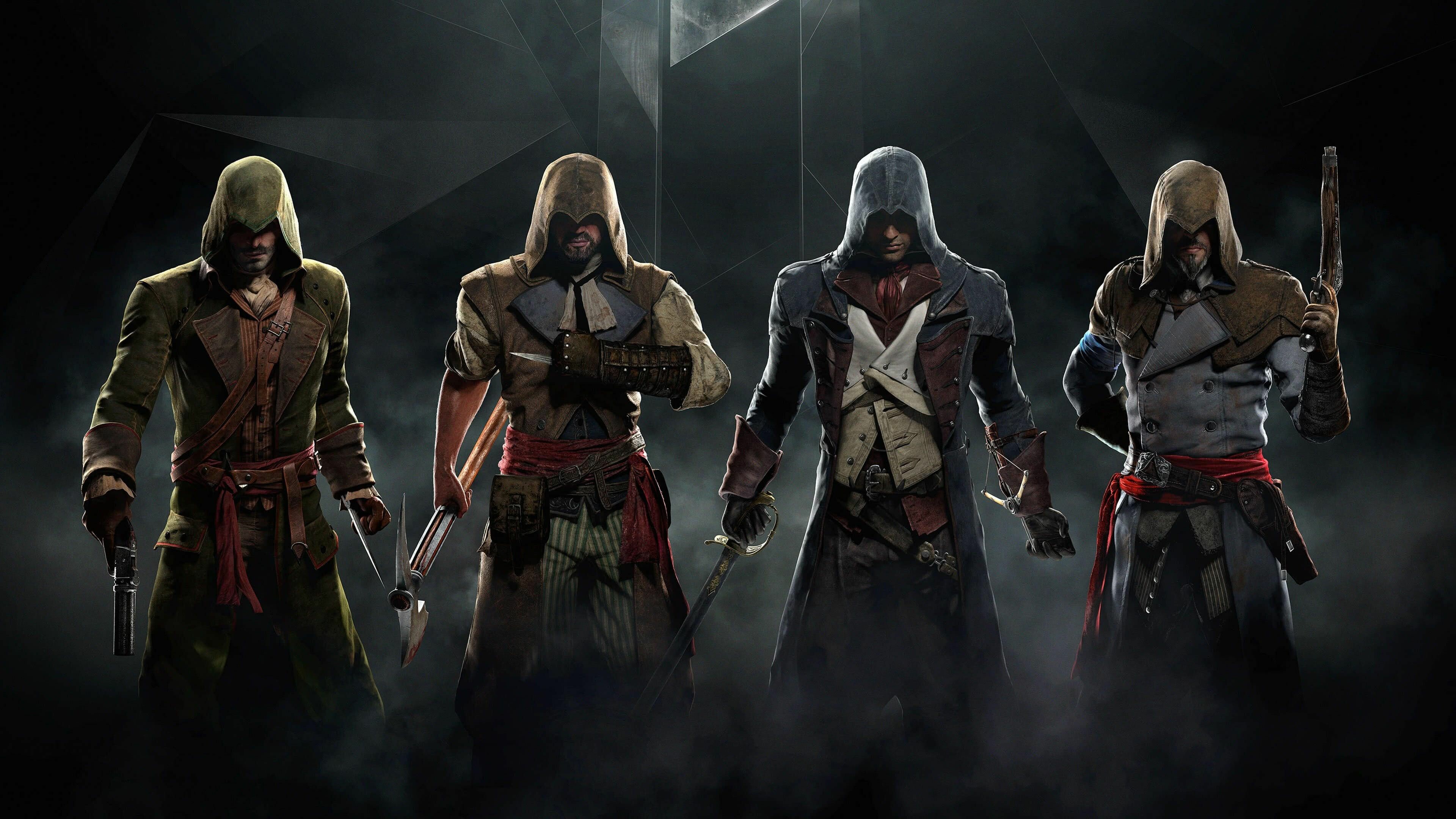 Assassin's Creed: Unity, A 2014 sandbox action adventure game. 3840x2160 4K Wallpaper.
