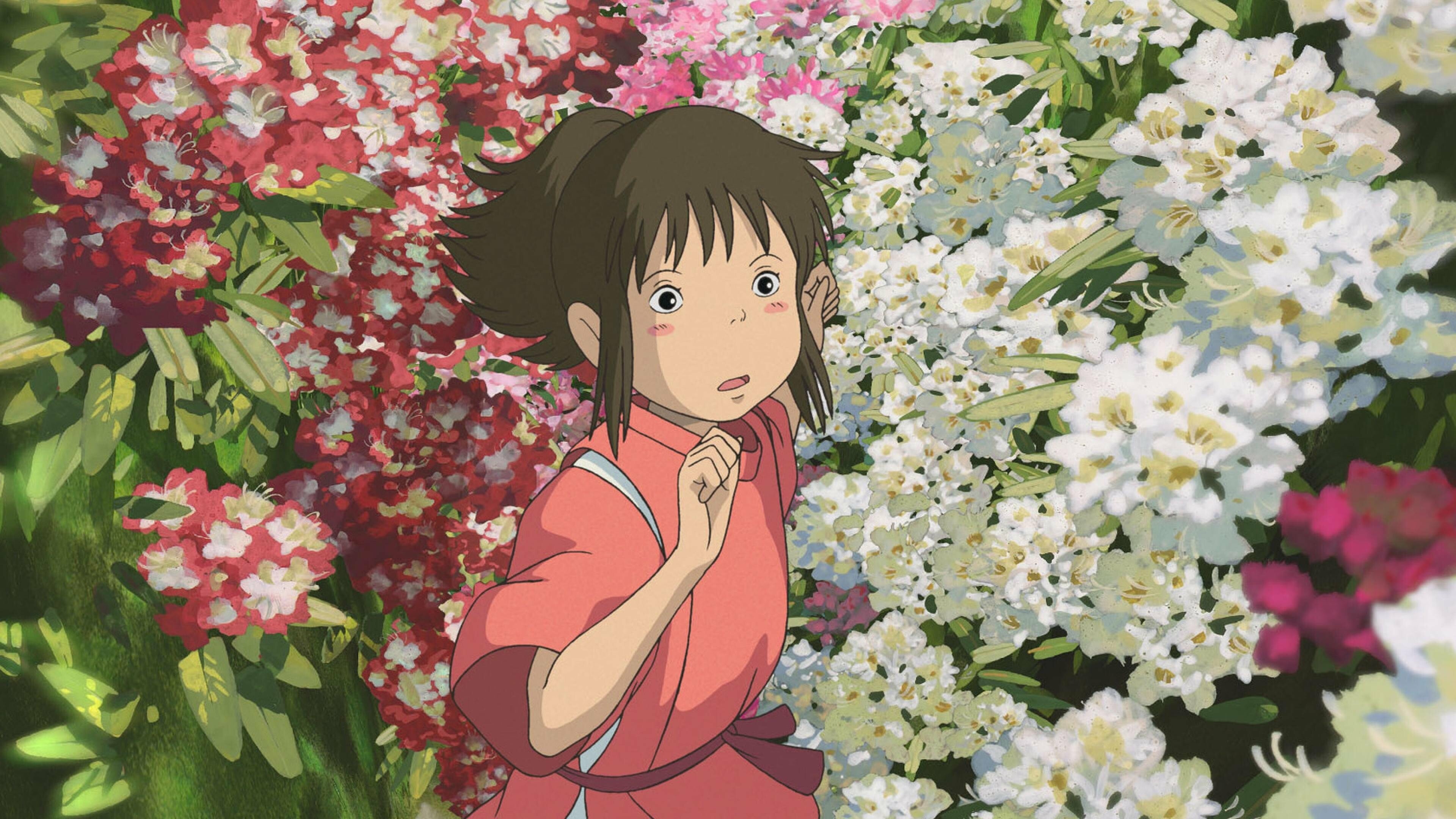 Spirited Away: Sen to Chihiro no Kamikakushi, 2001 Japanese animated fantasy film. 3840x2160 4K Background.