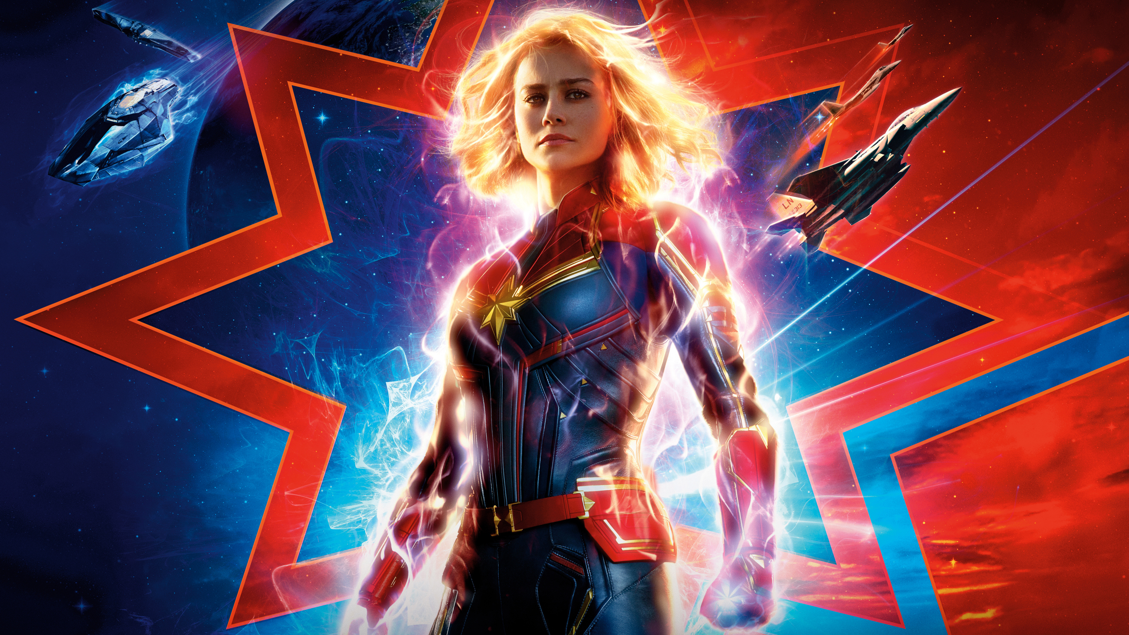 Brie Larson, Captain Marvel, Marvel movies, Movie superheroes, 3840x2160 4K Desktop