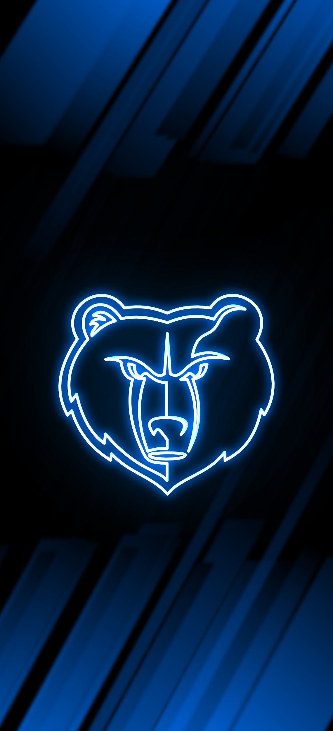 Memphis Grizzlies, Neon wallpaper, Basketball excitement, Electric atmosphere, 1140x2500 HD Phone