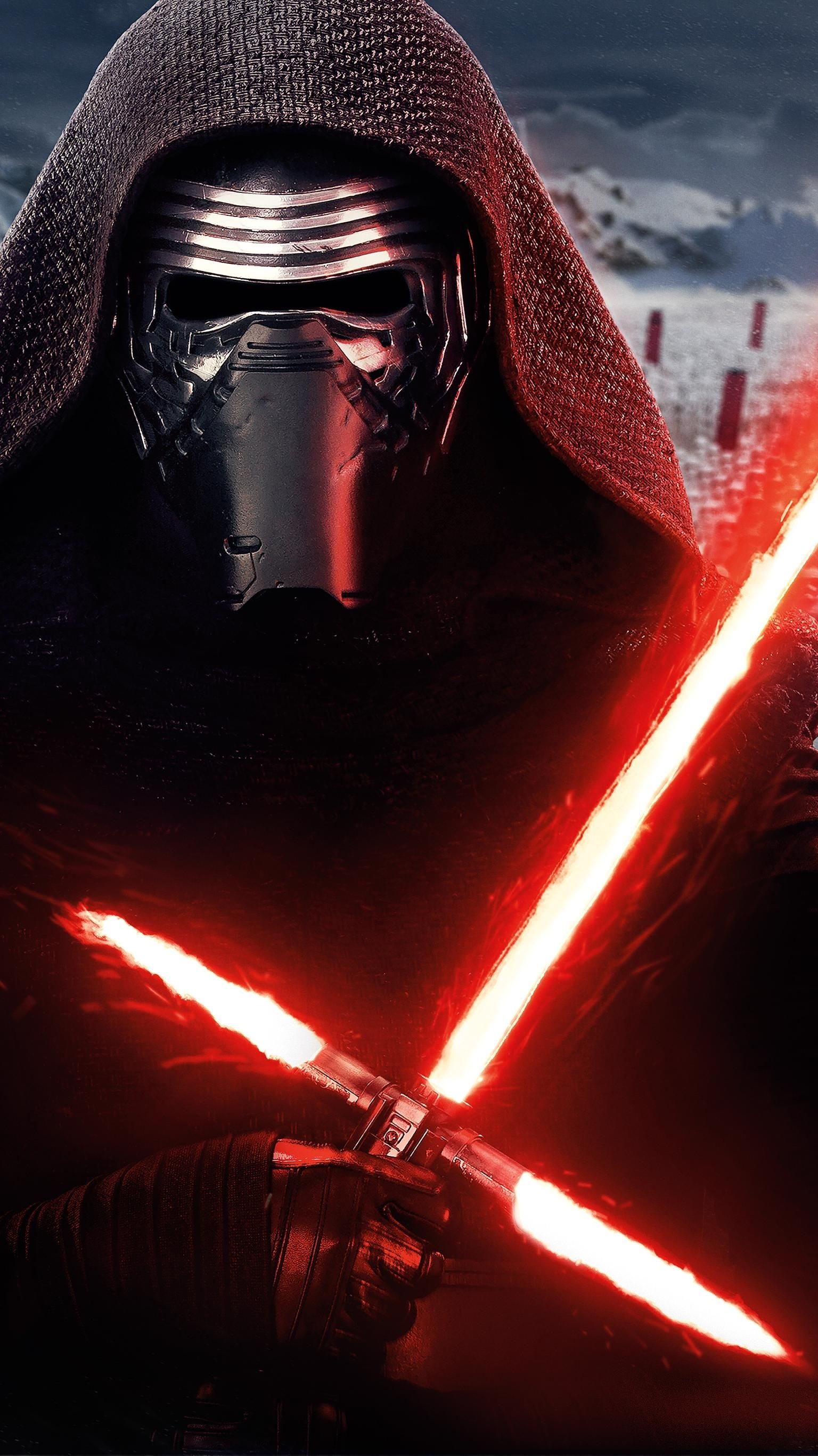 Star Wars: The Force Awakens phone wallpaper, Movie-inspired background, Printed visuals, Fan favorite, 1540x2740 HD Handy