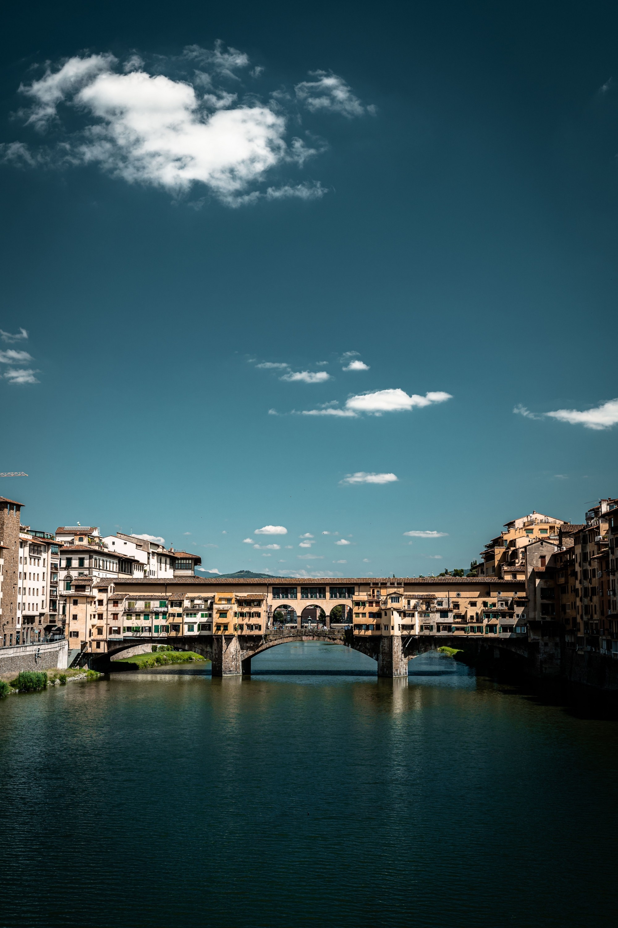 Bebaute Brücke - Ponte Vecchio, 2000x3000 HD Handy
