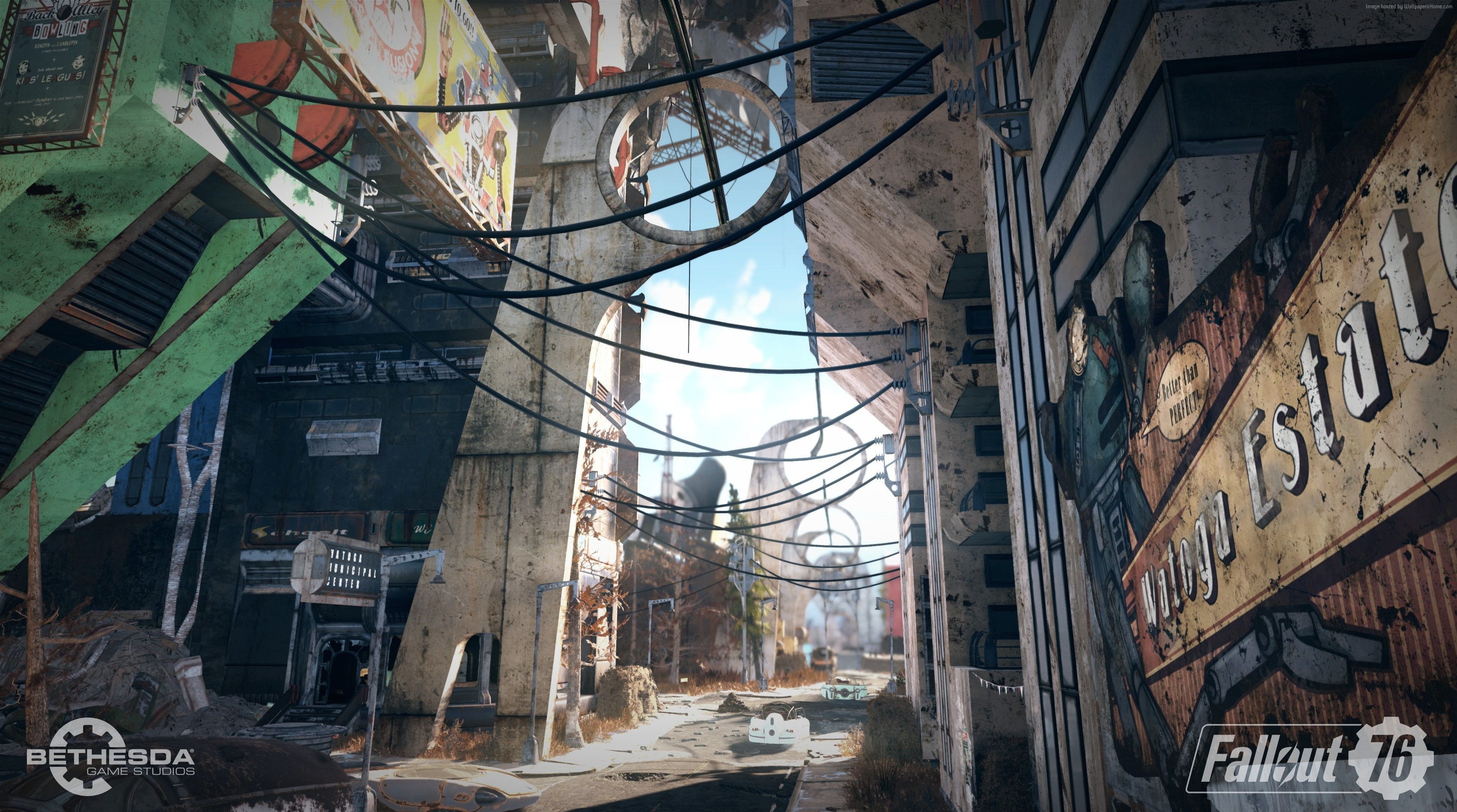 Bethesda, Fallout 76 art, Post-apocalyptic wasteland, Gaming wallpapers, 3840x2140 HD Desktop
