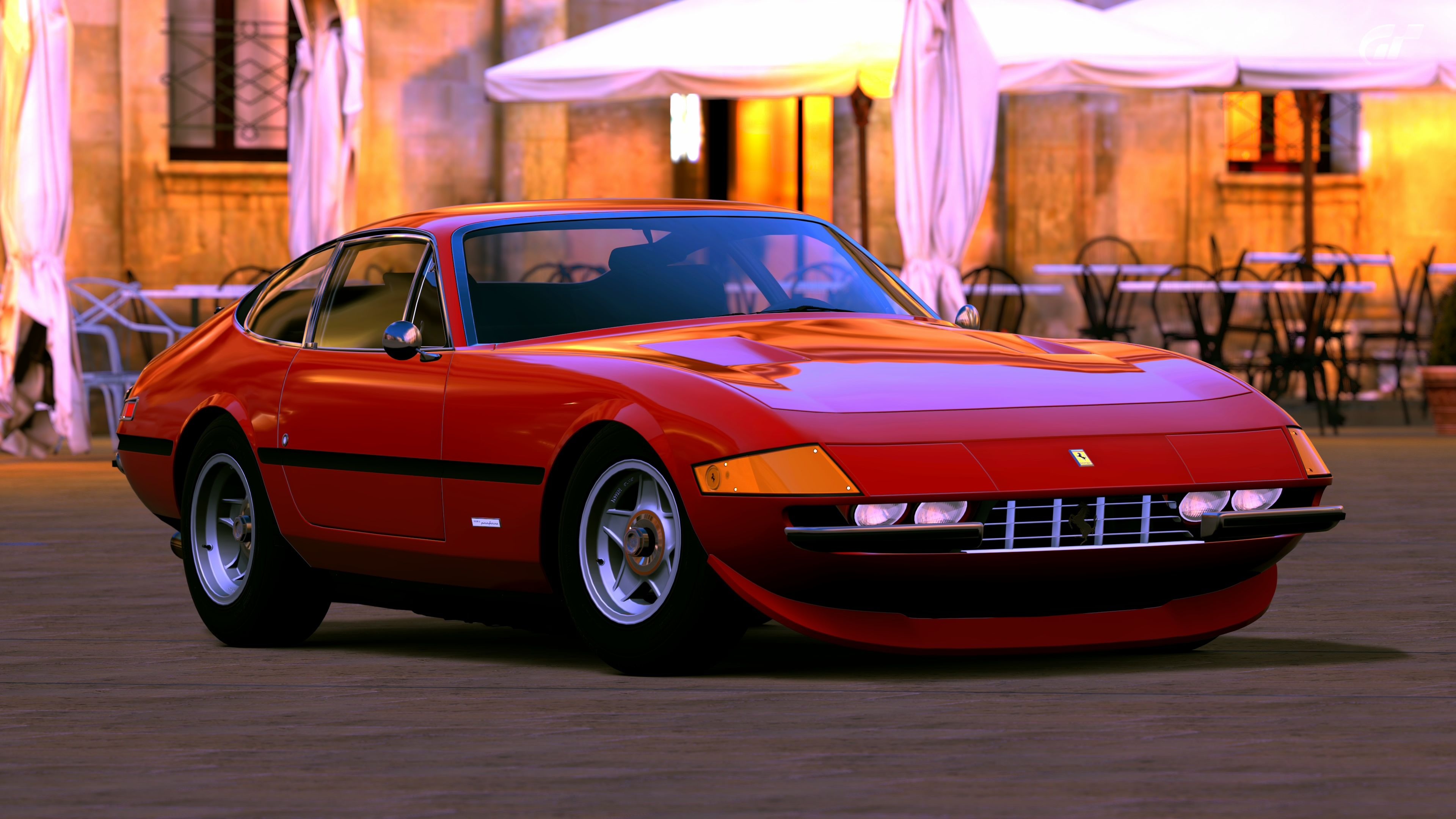Ferrari Daytona, Classic car, Gran Turismo, V12 engine, 3840x2160 4K Desktop