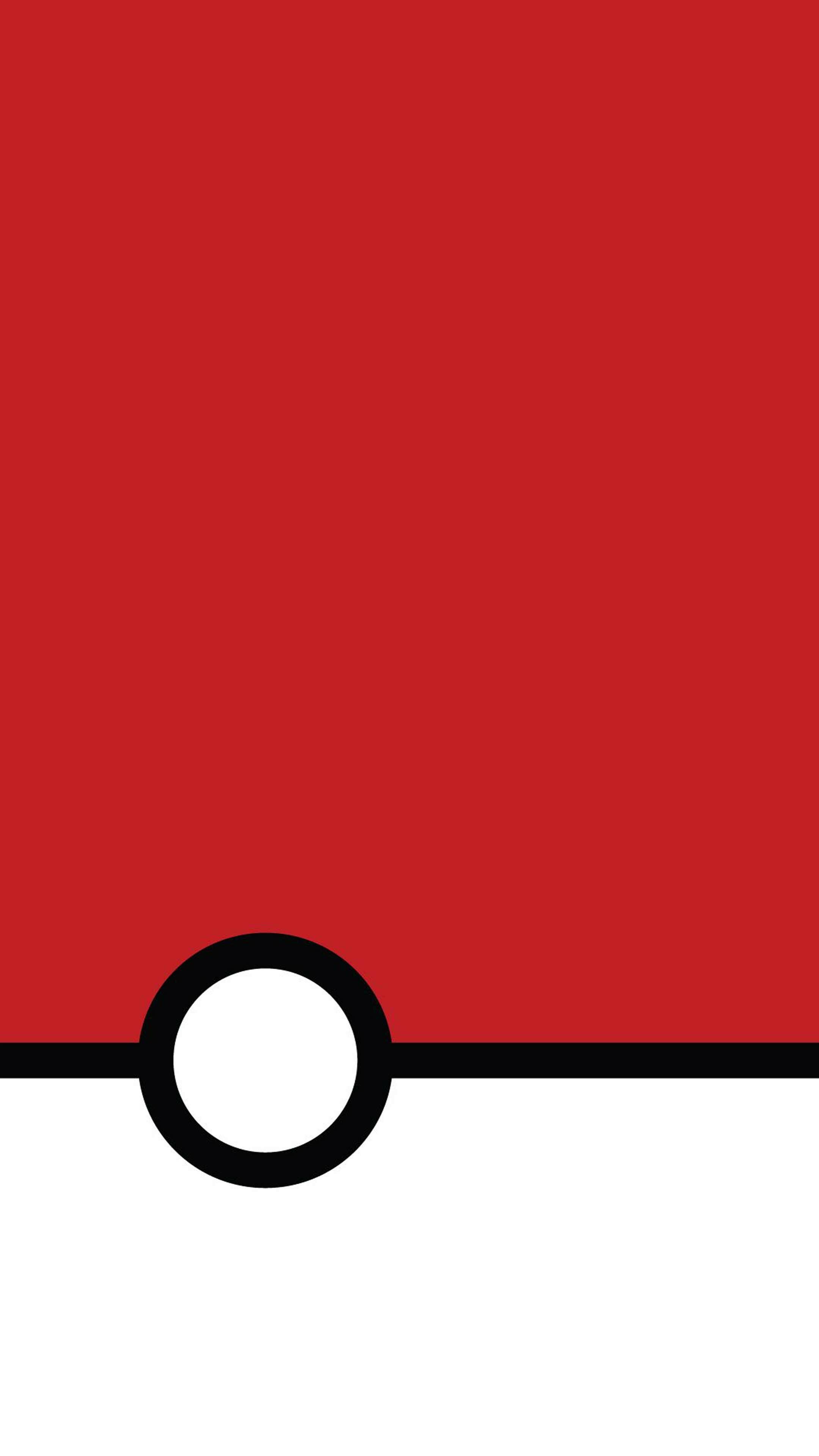 Pokemon GO: Pokeball minimalist. 2160x3840 4K Wallpaper.