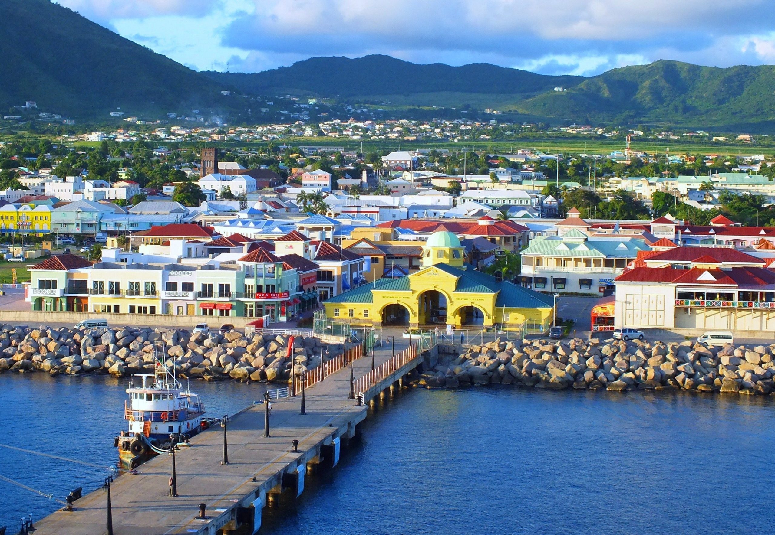 Saint Kitts and Nevis: Basseterre, The capital and largest city, The Carribean. 2560x1770 HD Background.