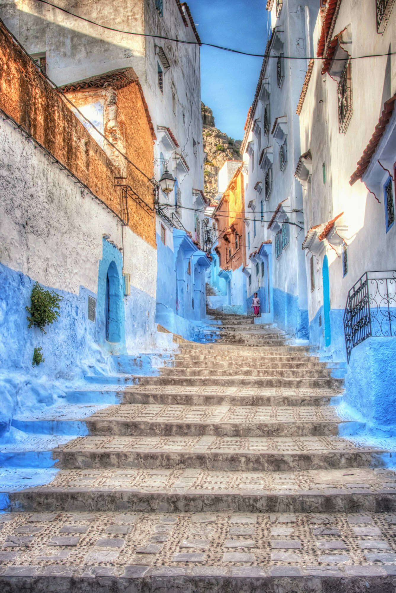 Morocco: Chefchaouen, France and Spain divided the country into respective protectorates in 1912. 1340x2000 HD Wallpaper.