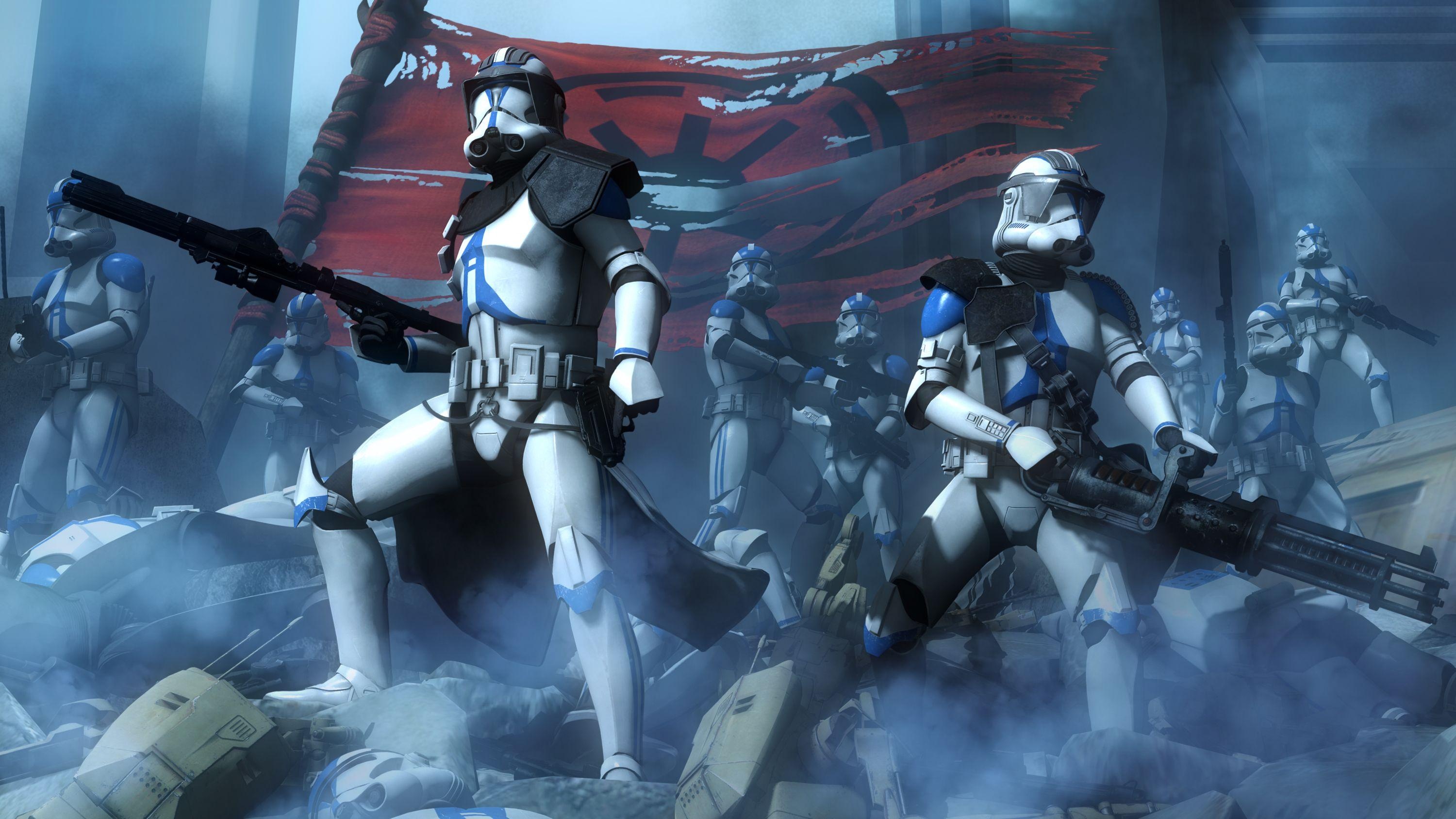 Star Wars: The Clone Wars: Military science fiction, Set during the Star Wars prequel trilogy era. 3000x1690 HD Background.