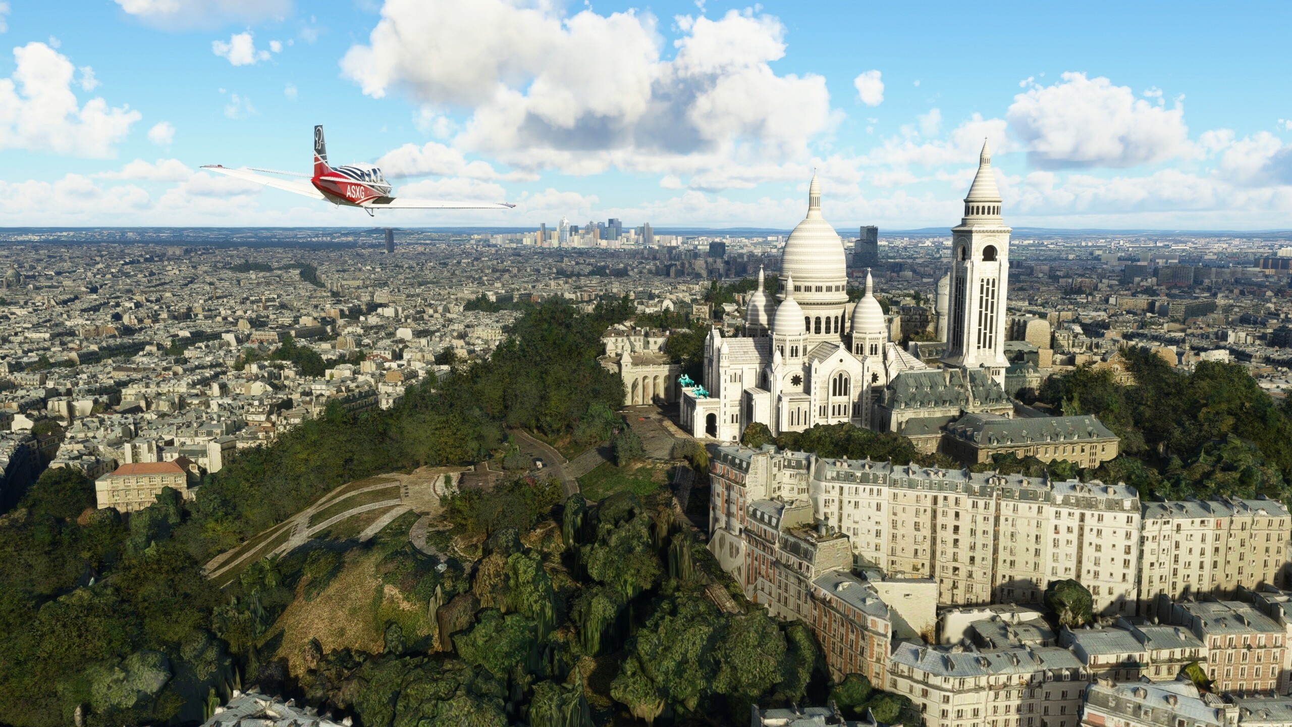 Sacred Heart Basilica, Paris Travels, Microsoft Flight Simulator, Amazing models, 2560x1440 HD Desktop