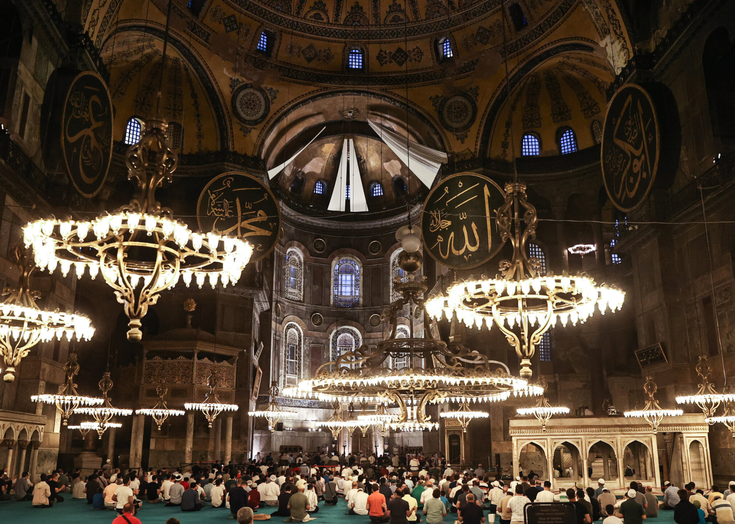 Hagia Sophia, President Erdogan's message, Melodic ezan, Eternal commitment, 2510x1790 HD Desktop