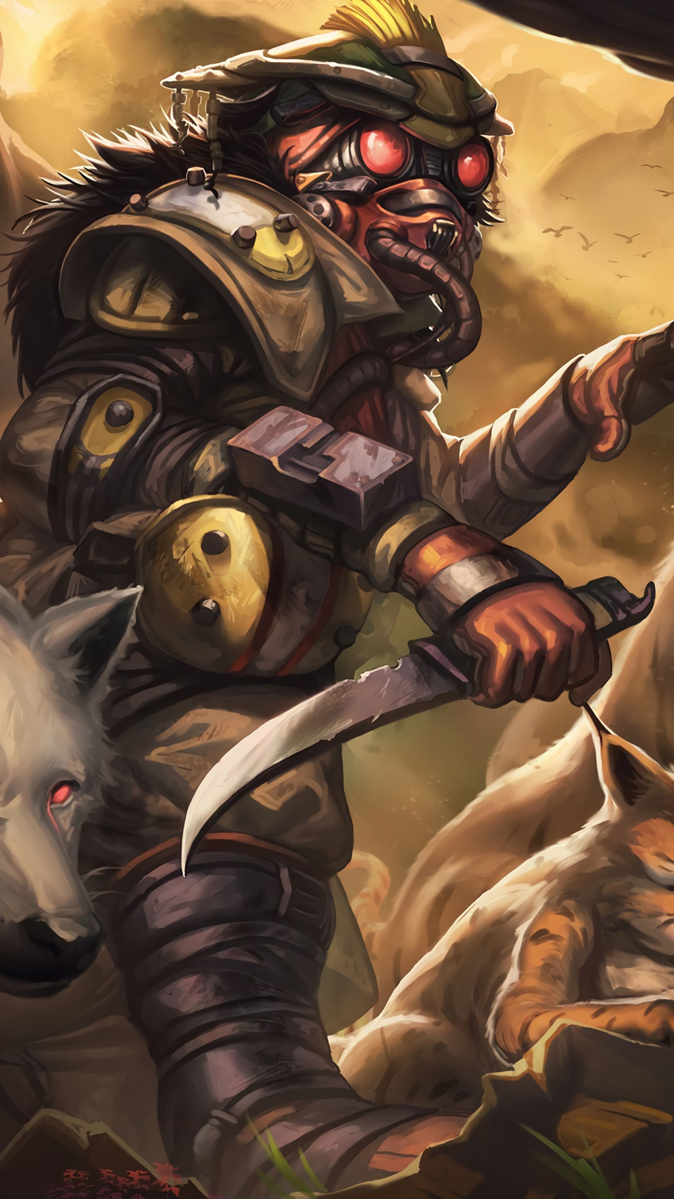 Apex Legends: Bloodhound, Can ping clues for teammates. 2160x3840 4K Background.