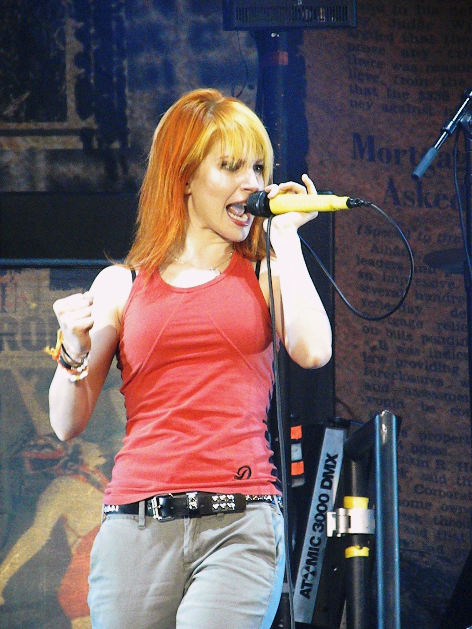 Paramore: Hayley Williams, Concert in Raleigh, NC, 2009. 1540x2050 HD Background.