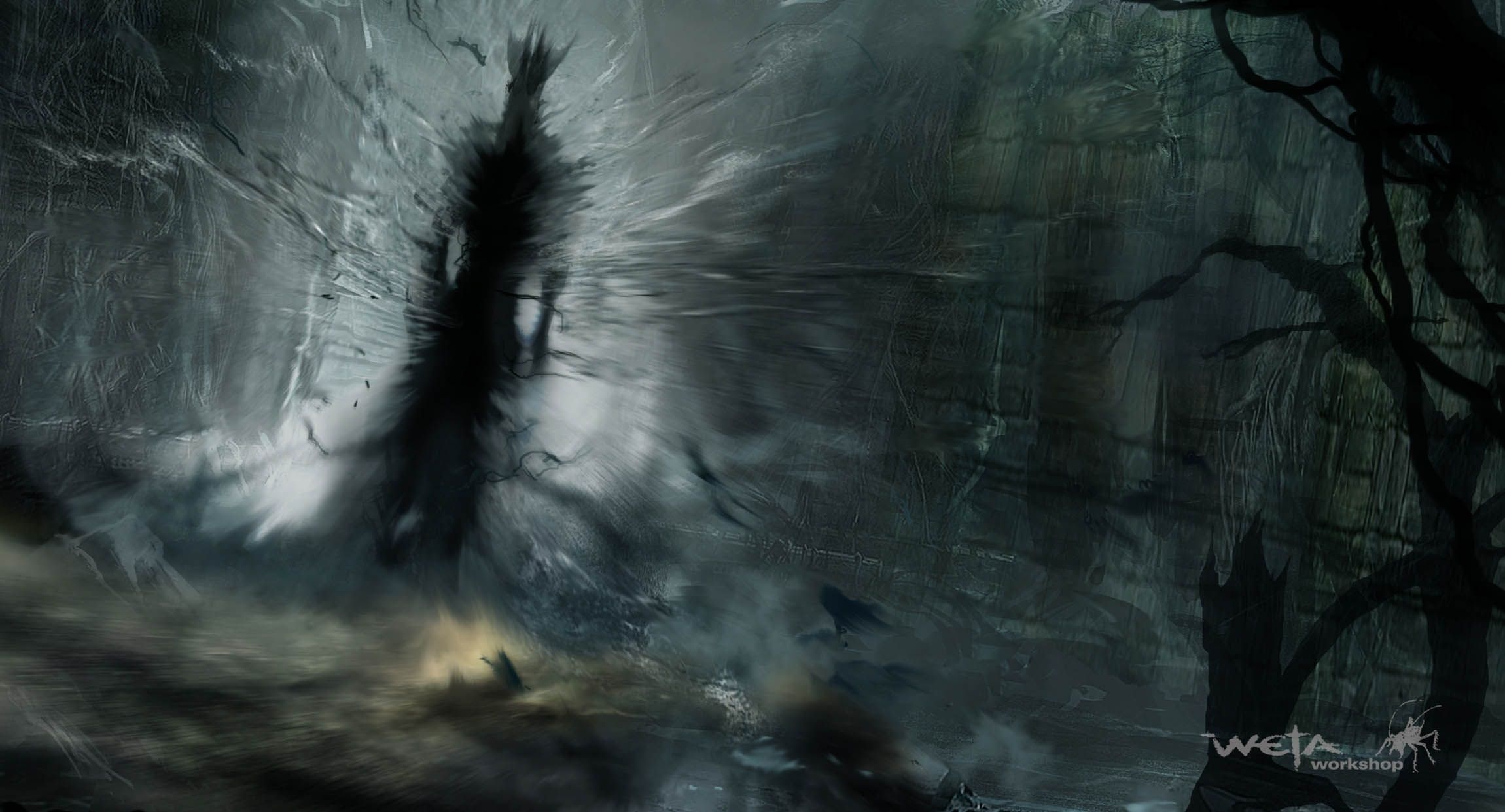 Necromancer, Shadow of Mordor, The Hobbit, Powerful sorcerer, 2300x1250 HD Desktop