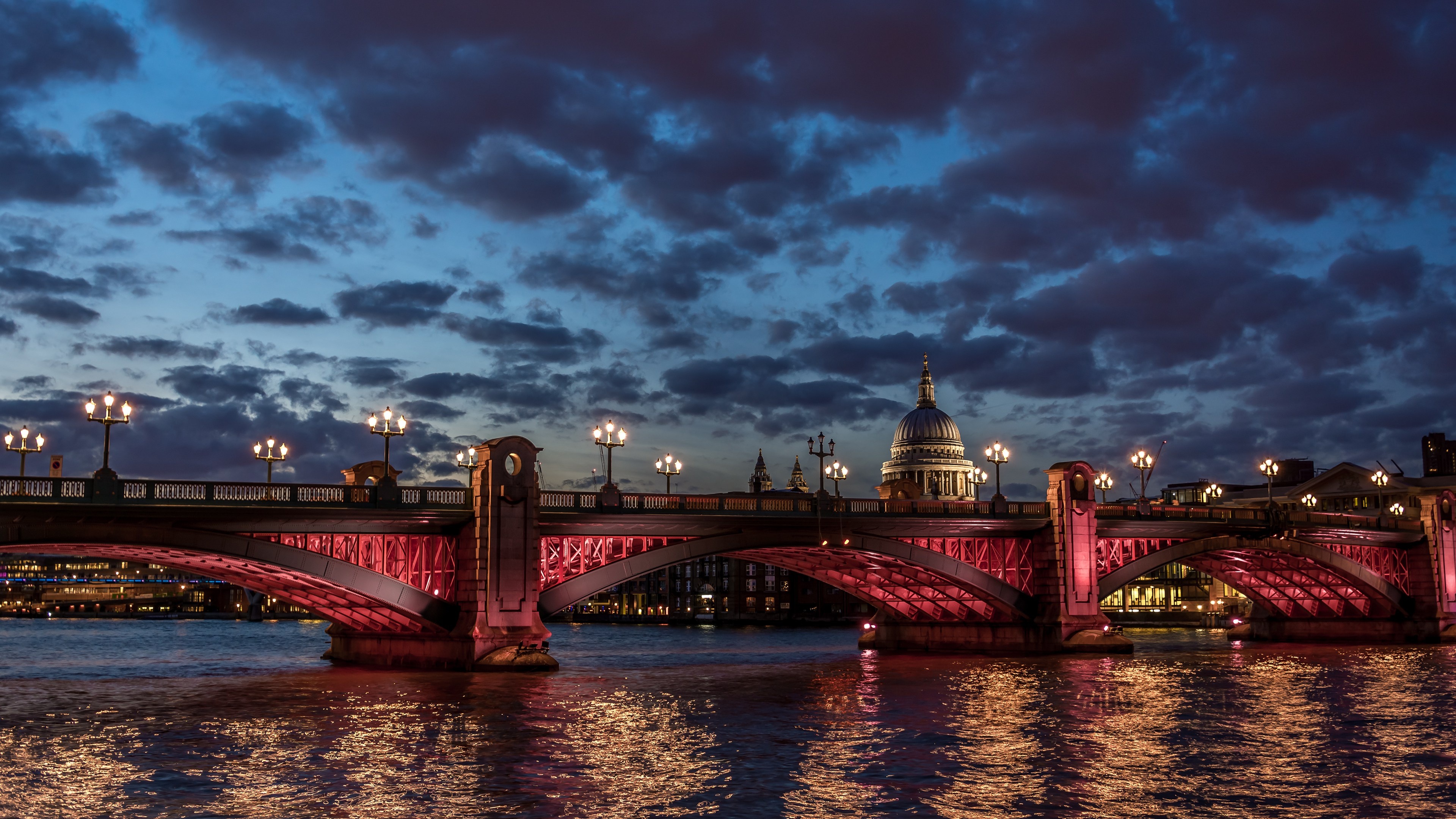 River Thames, London night, Maienm wallpaper, HD travels, 3840x2160 4K Desktop