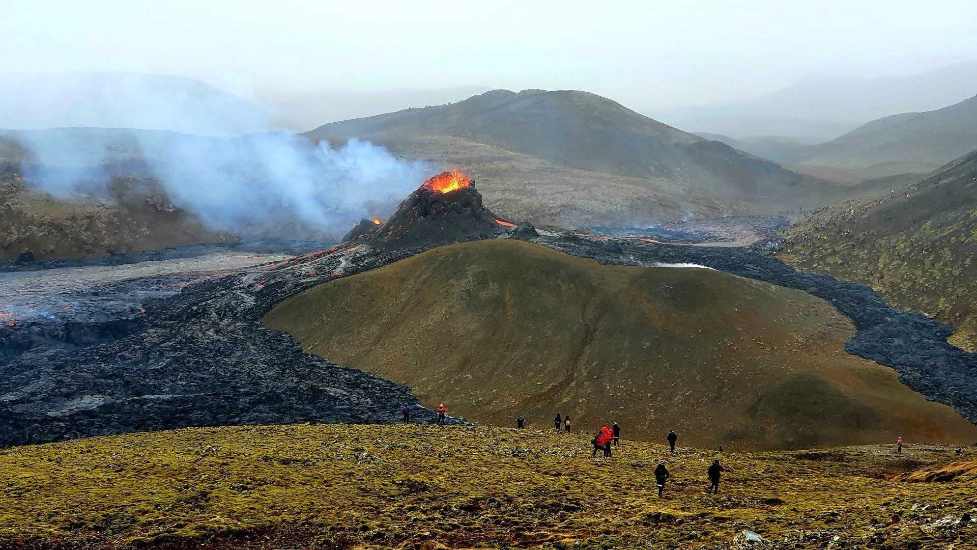 Iceland volcano eruption, Fagradalsfjall travel tips, Nordic visitor, Stunning landscapes, 1920x1080 Full HD Desktop