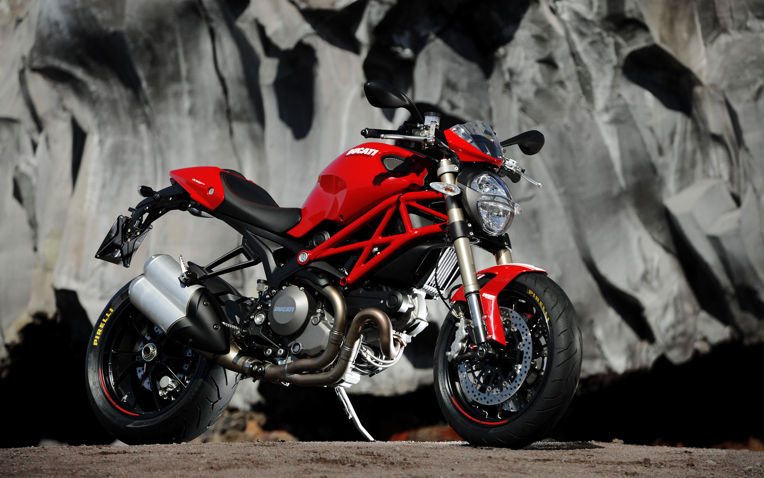Ducati Monster, High-resolution beauty, Iconic naked sportbike, Art on wheels, 2560x1600 HD Desktop