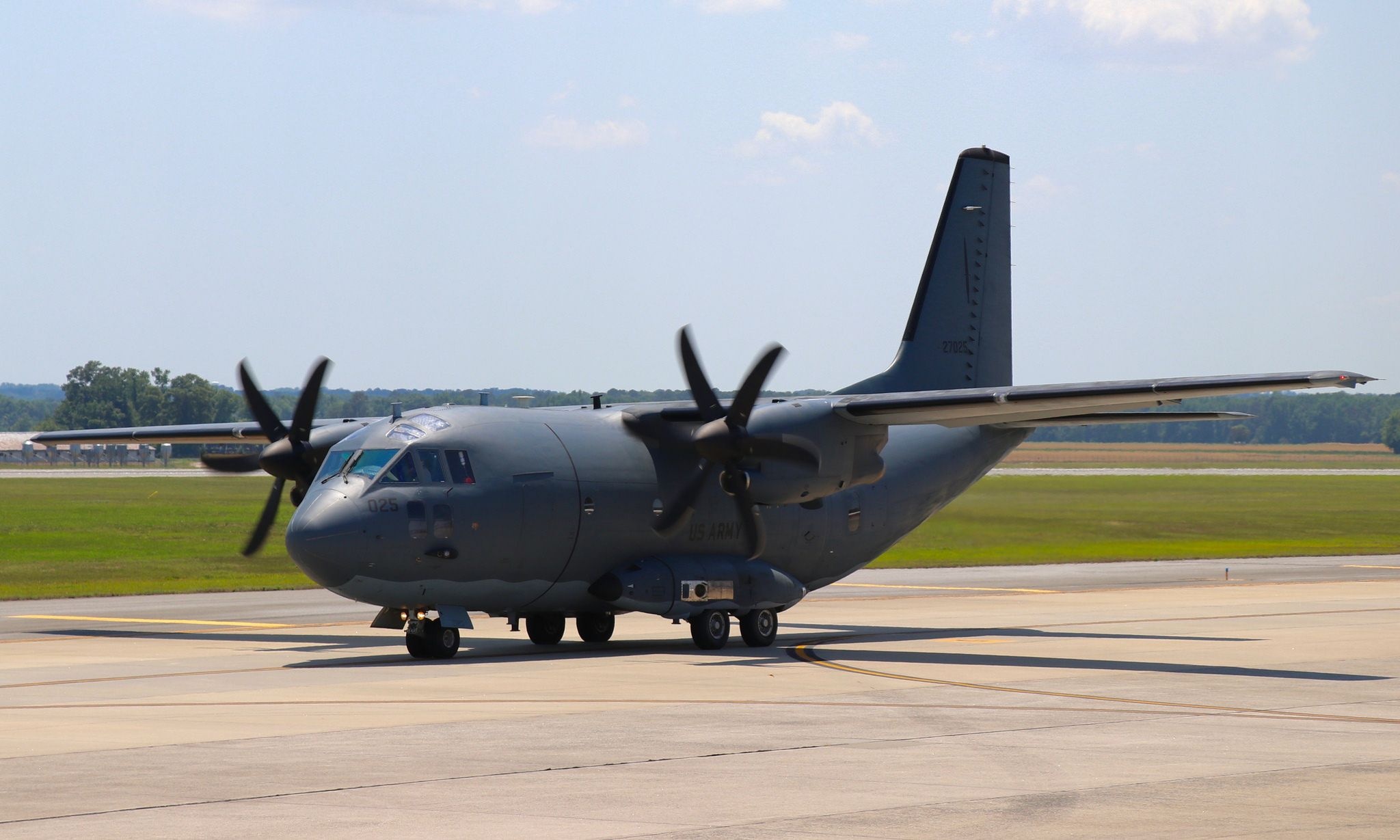 US Army Alenia C-27J Spartan, Military cargo aircraft, United States Army, Airborne transport, 2050x1230 HD Desktop