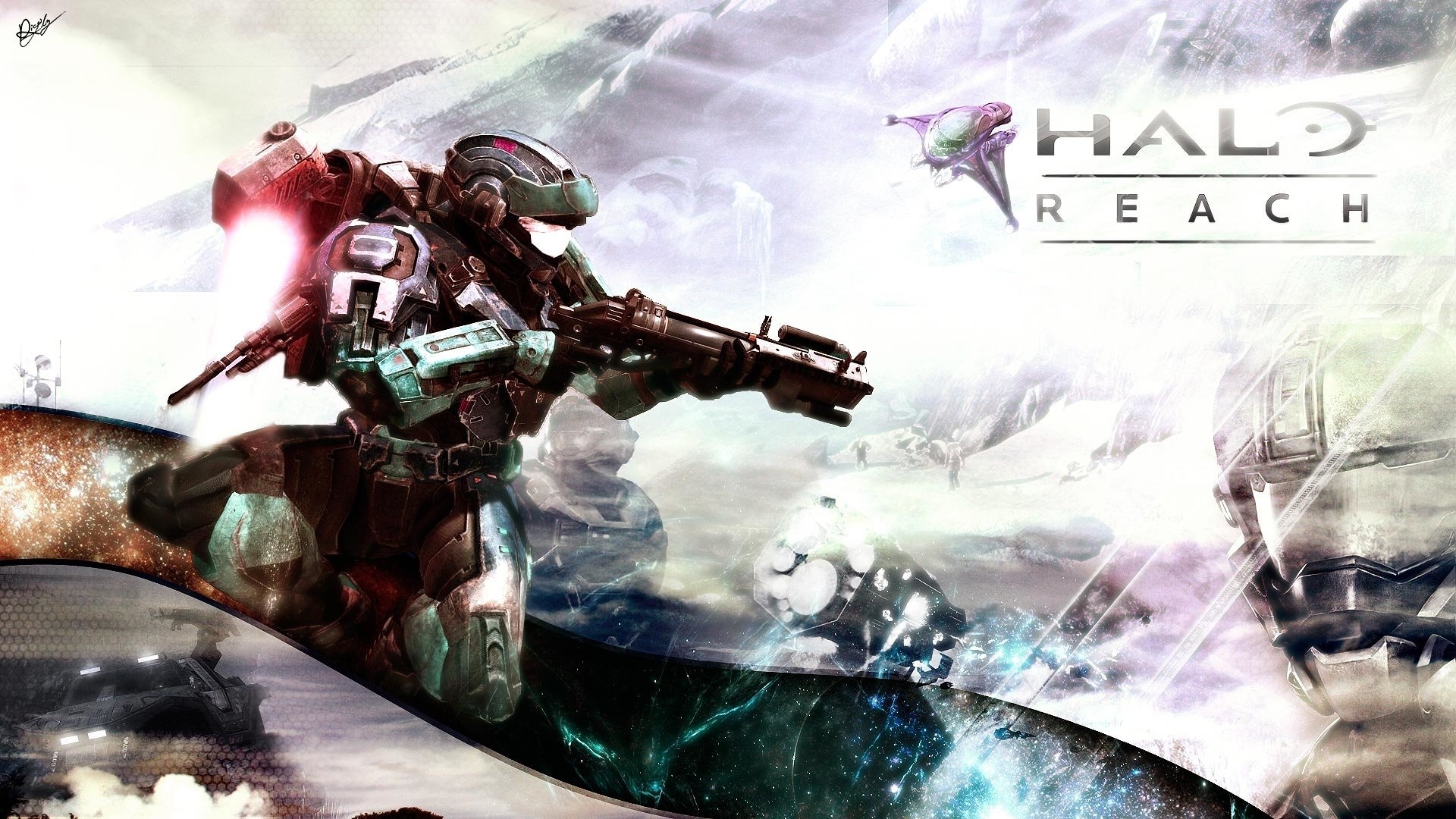 Halo: Reach gaming, High-definition excellence, Stunning visuals, Immersive experience, 1920x1080 Full HD Desktop