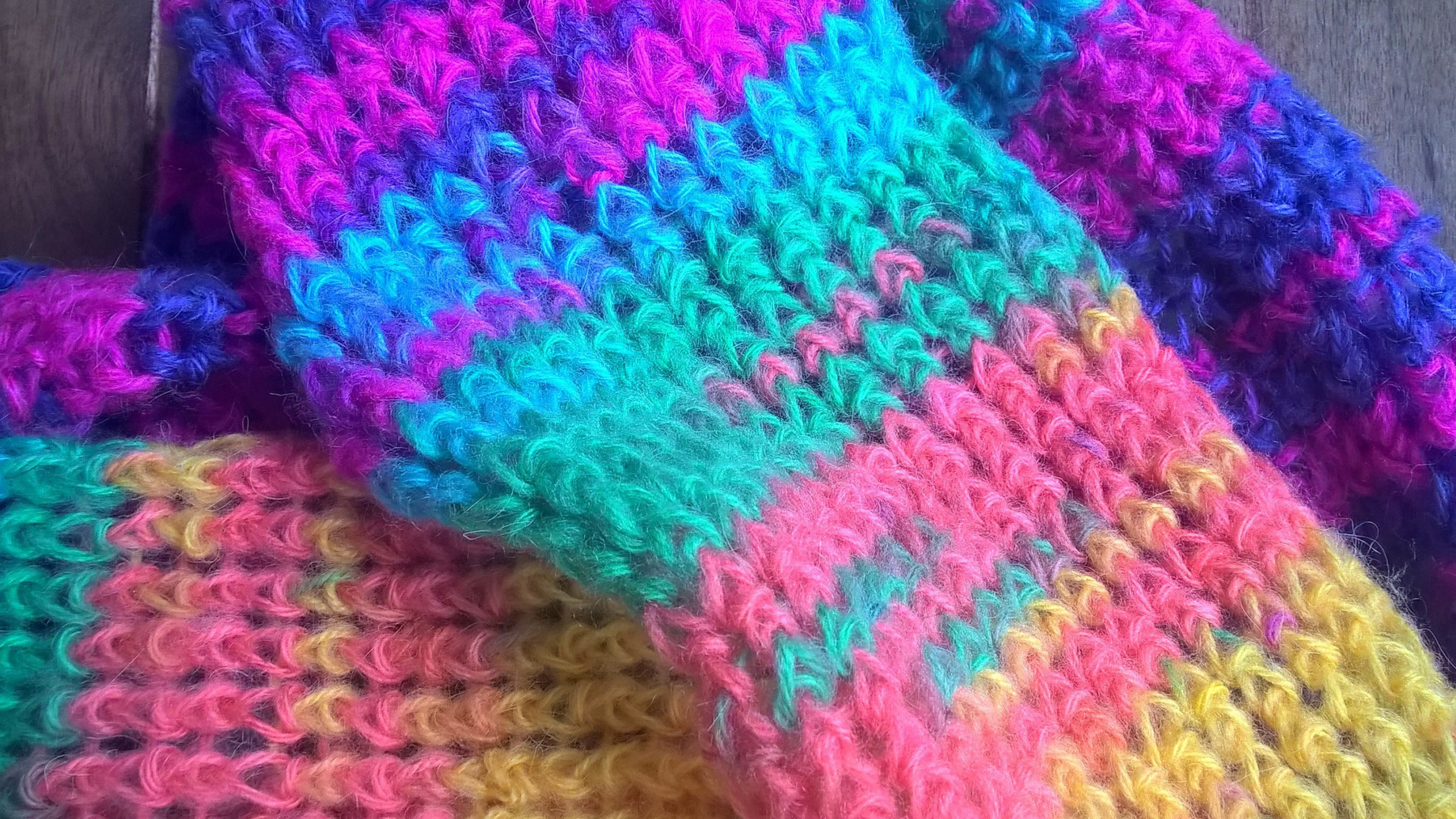 DIY wool scarf, Multicolored and warm, Cold weather accessory, Stylish arm warmers, 3840x2160 4K Desktop