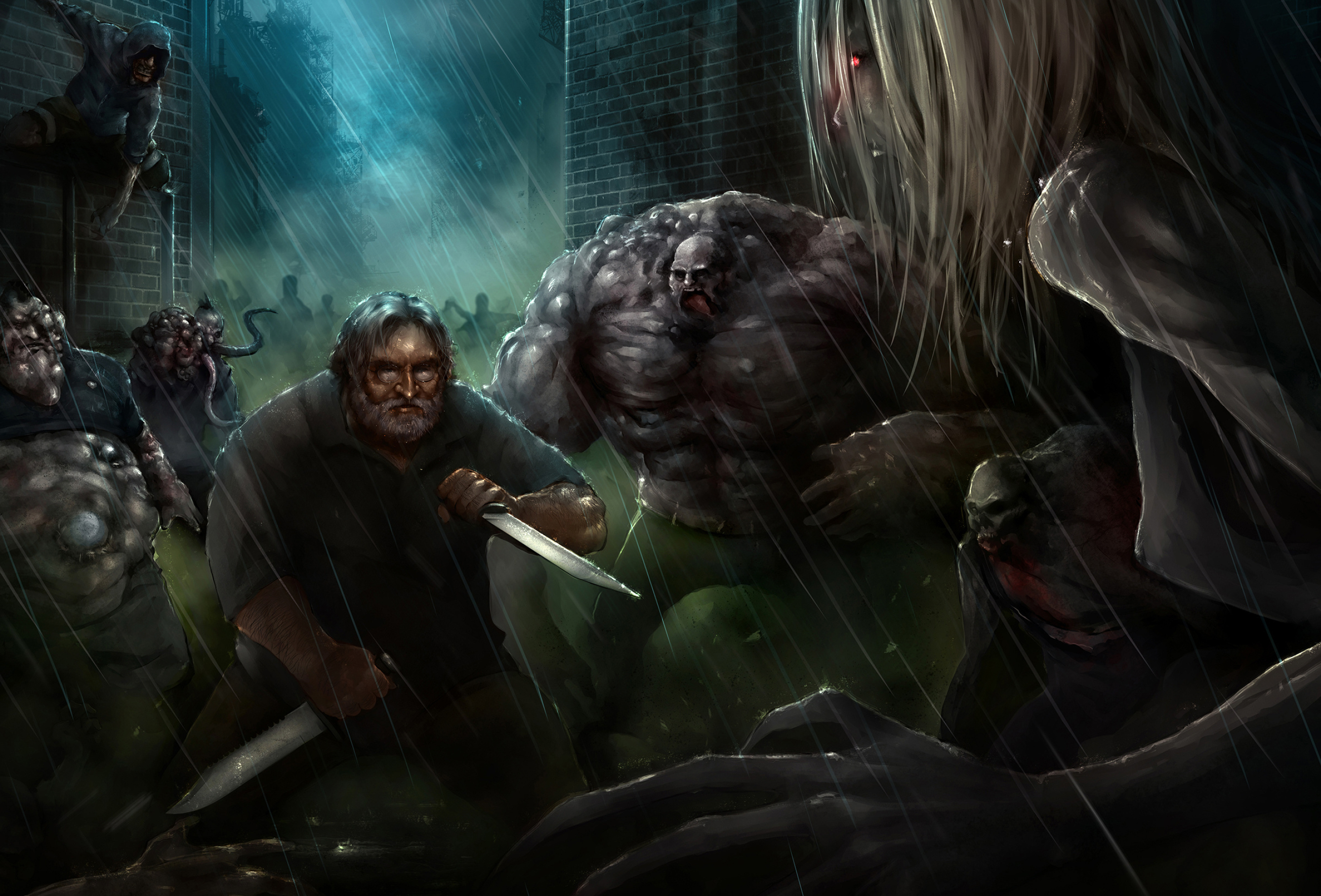 Gabe Newell (Gaming), Half-Life and Portal, Fan art, 2680x1820 HD Desktop