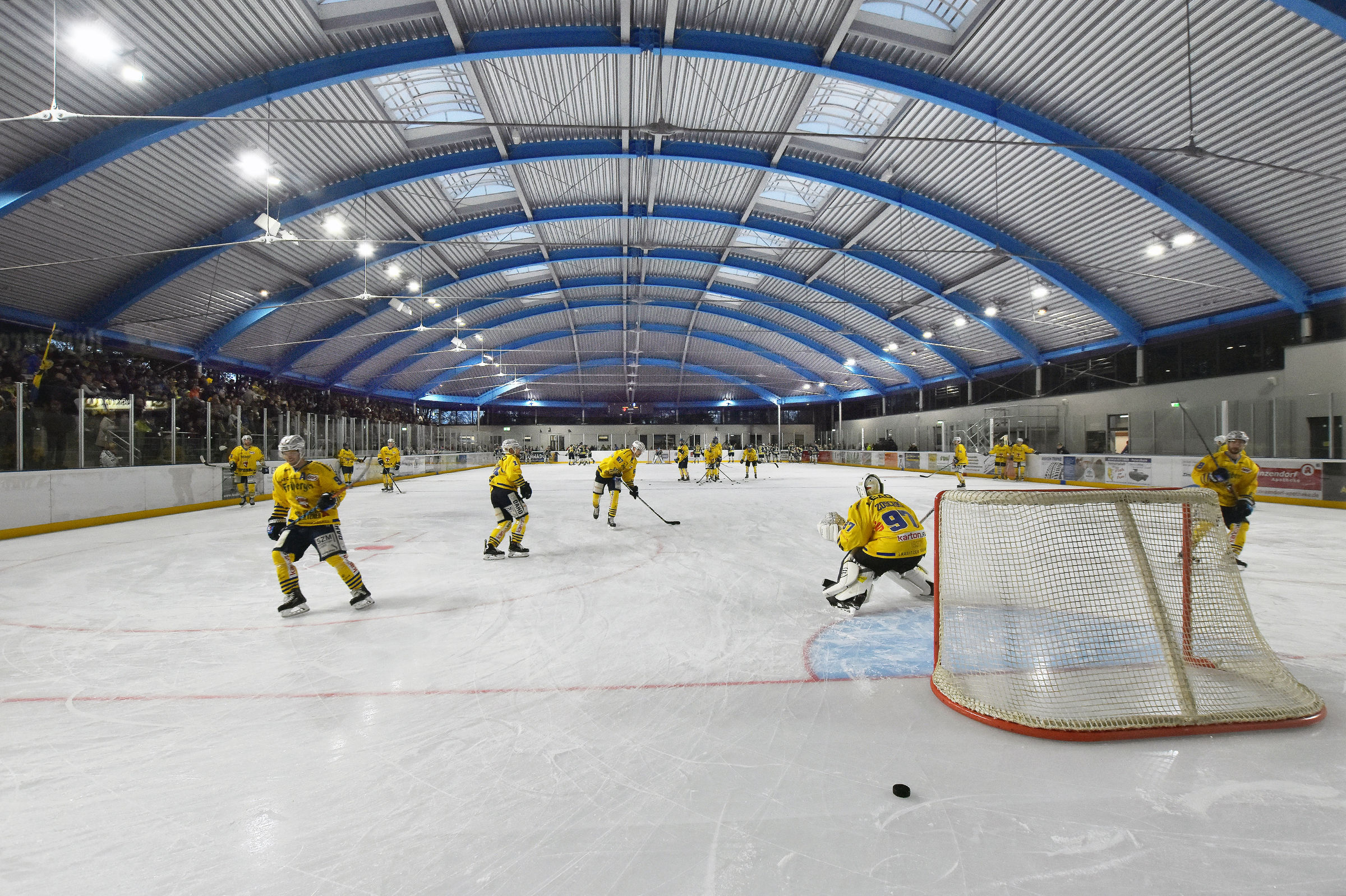 Hockey Rink, Innovative ice rinks, Architectural marvel, Niesky Eisstadion, 2400x1600 HD Desktop
