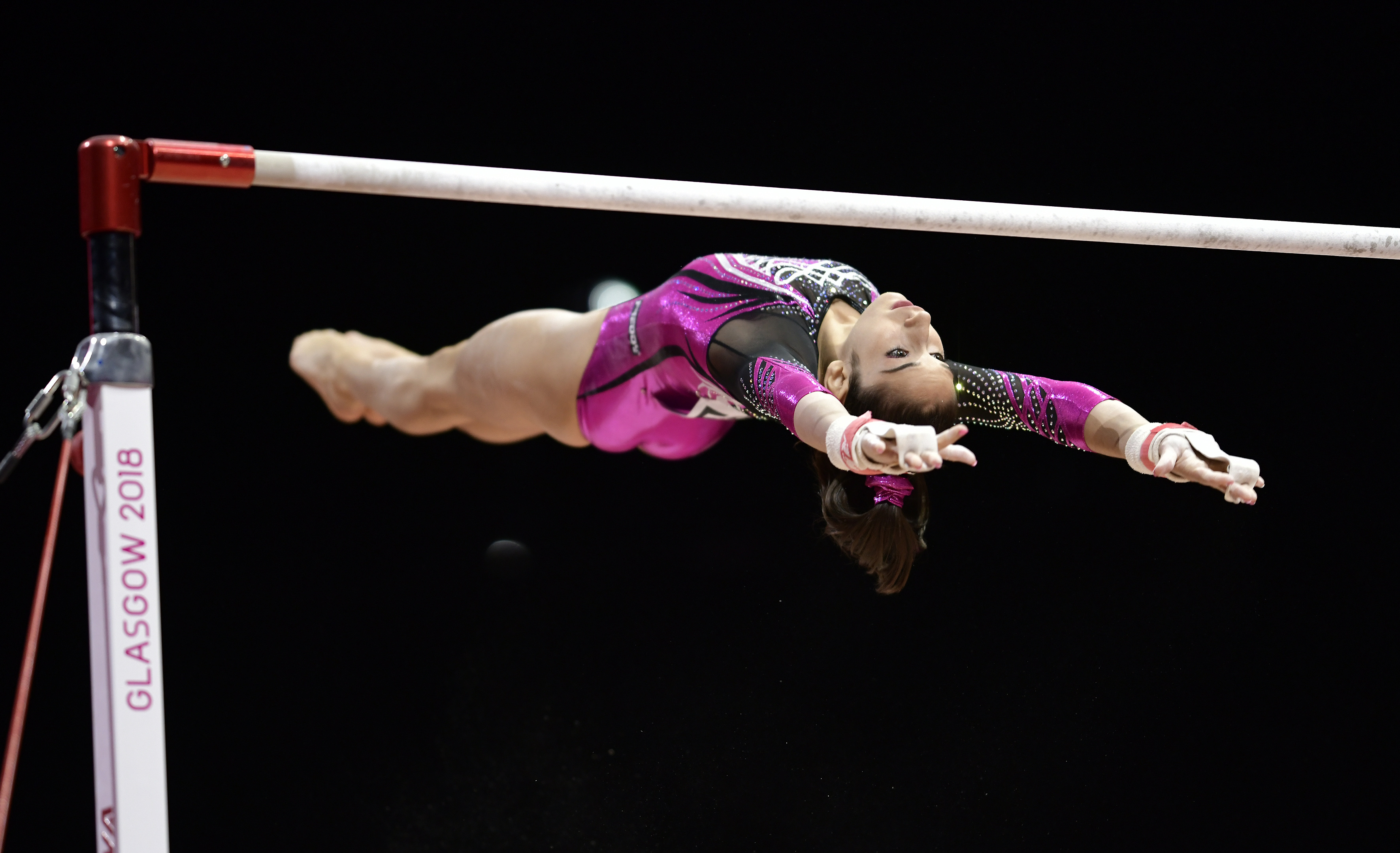 Uneven Bars: Gymnastics, European Championships Munich 2022, Olympic disciplines. 3550x2160 HD Background.