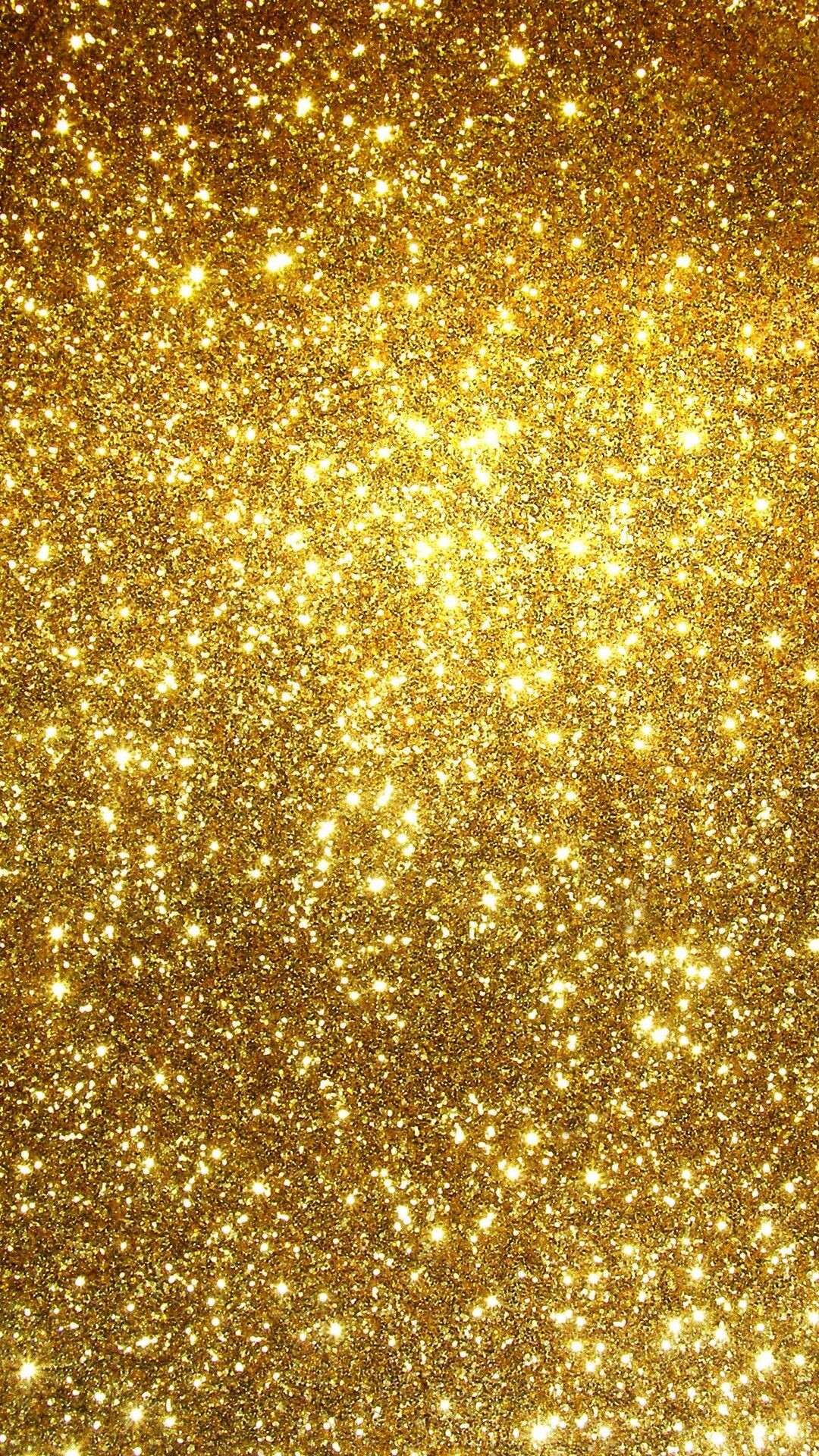 Gold Glitter: The surface decorated with mechanical gilding, Layered golden particles. 1080x1920 Full HD Background.