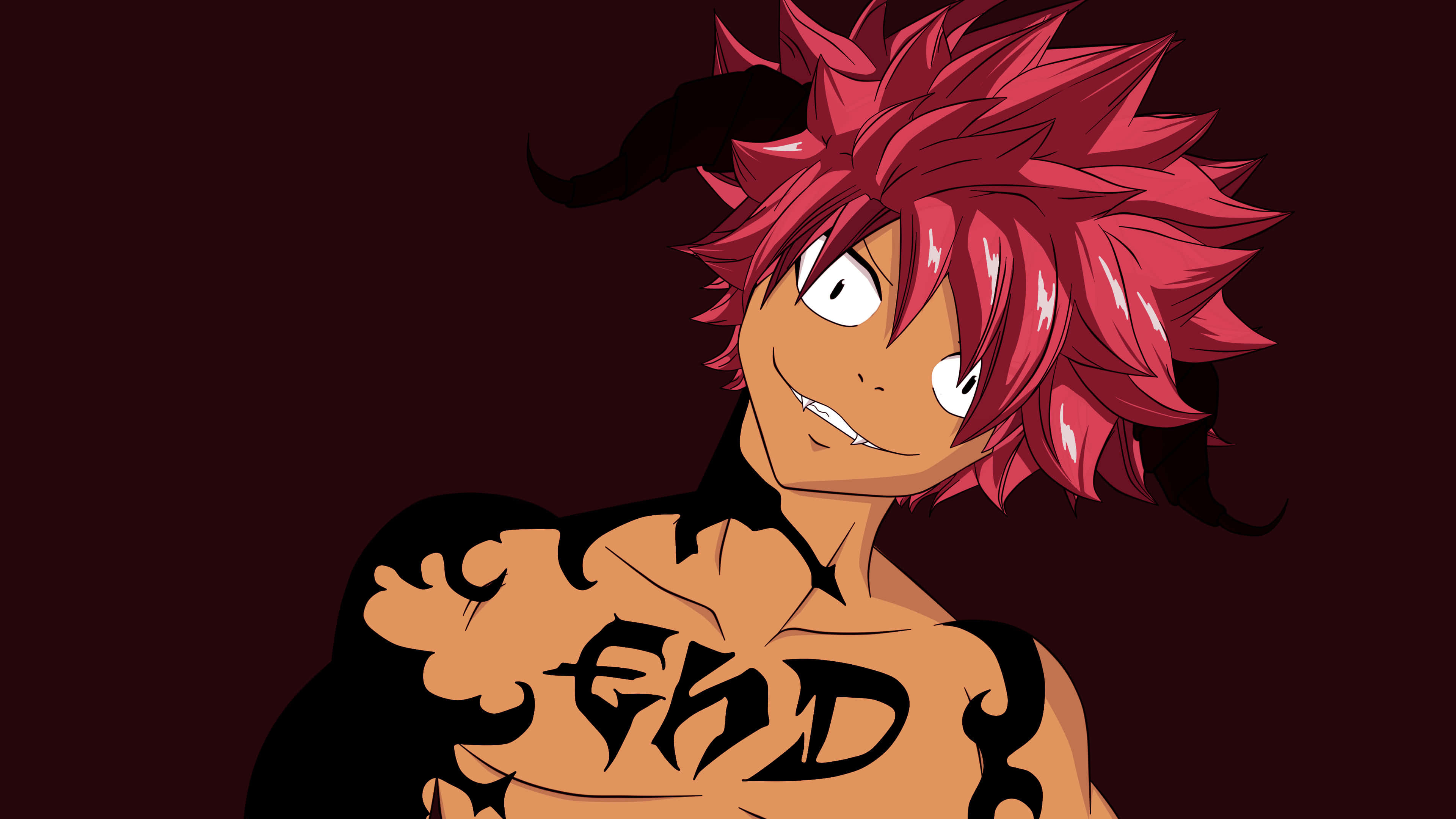 Natsu (Fairy Tail): The younger brother of Zeref Dragneel, having originally died 400 years ago. 3840x2160 4K Wallpaper.