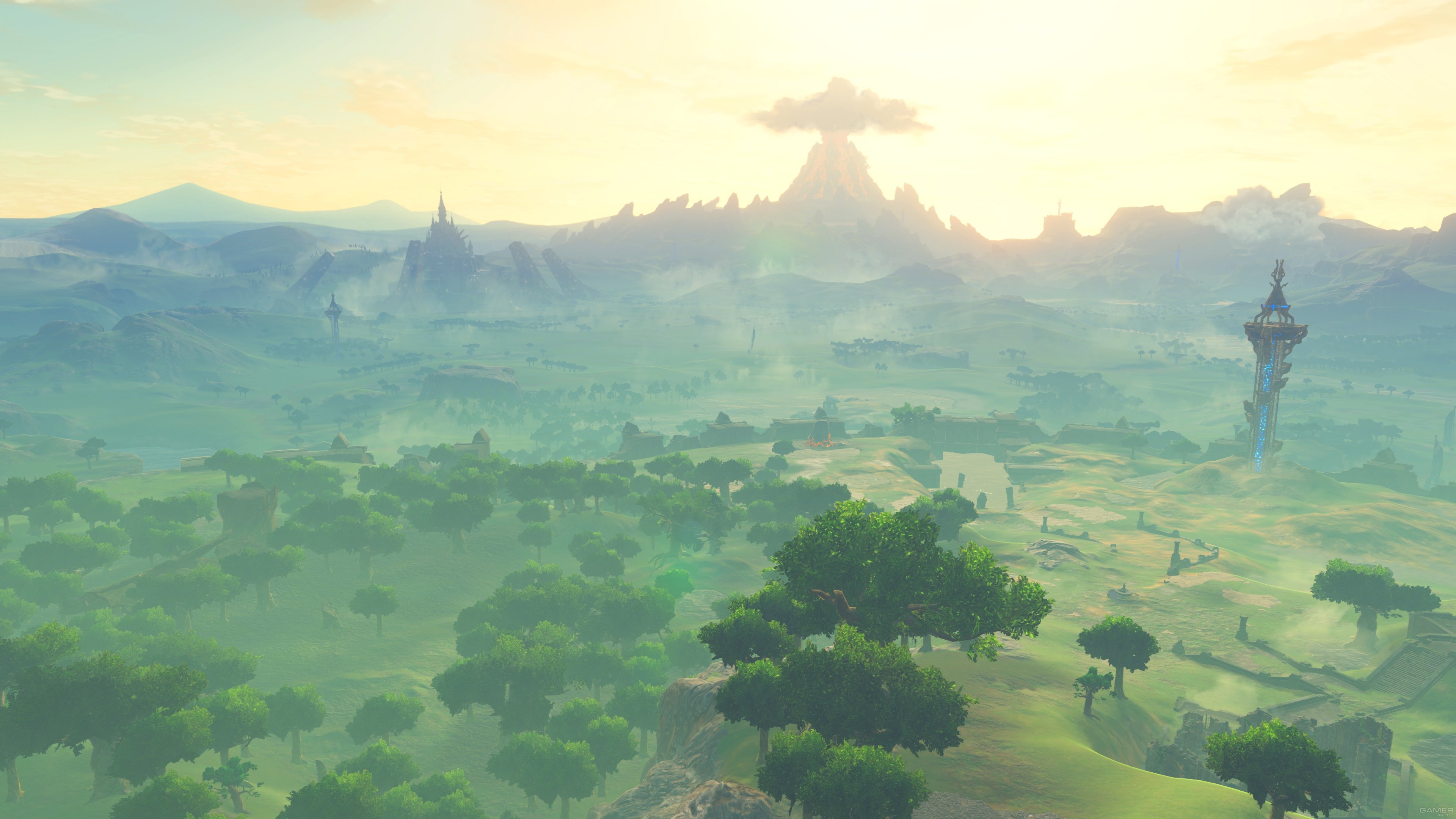 The Legend of Zelda Breath of the Wild 2017 video game, Open-world adventure, Epic battles, Hero's destiny, Gaming masterpiece, 3840x2160 4K Desktop