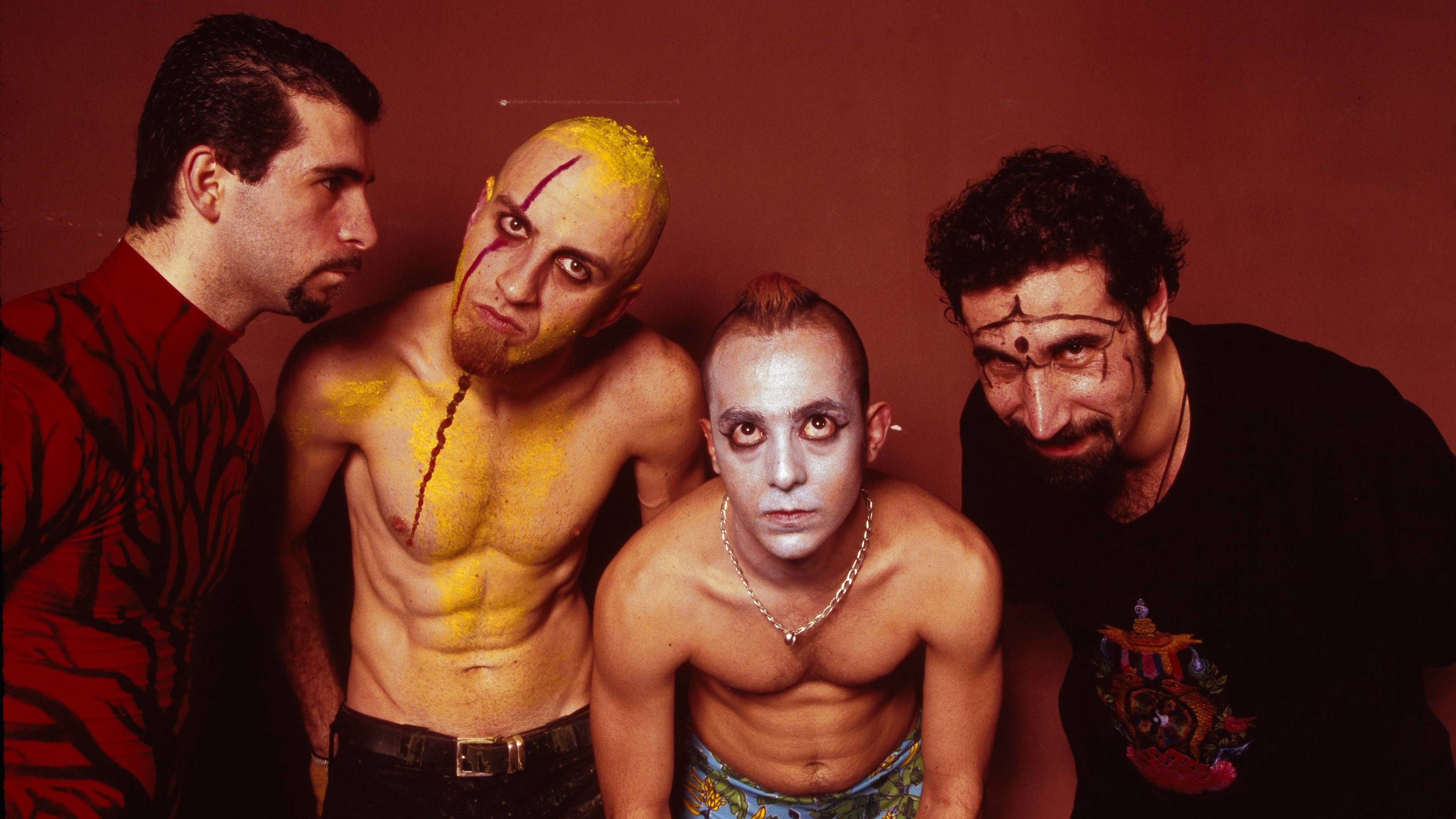 System of a Down: Members: Serj Tankian, Daron Malakian, Shavo Odadjian, John Dolmayan. 3490x1960 HD Wallpaper.