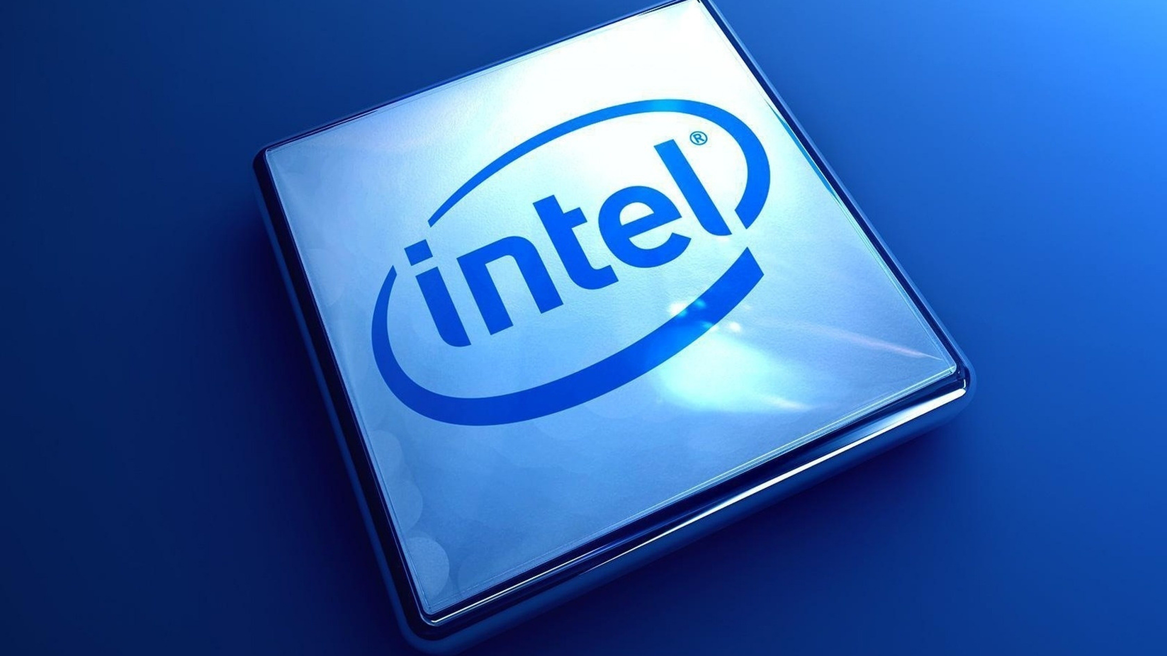 Intel, Intel Processor, Intel CPU, Blue 4K Wallpaper, 3840x2160 4K Desktop