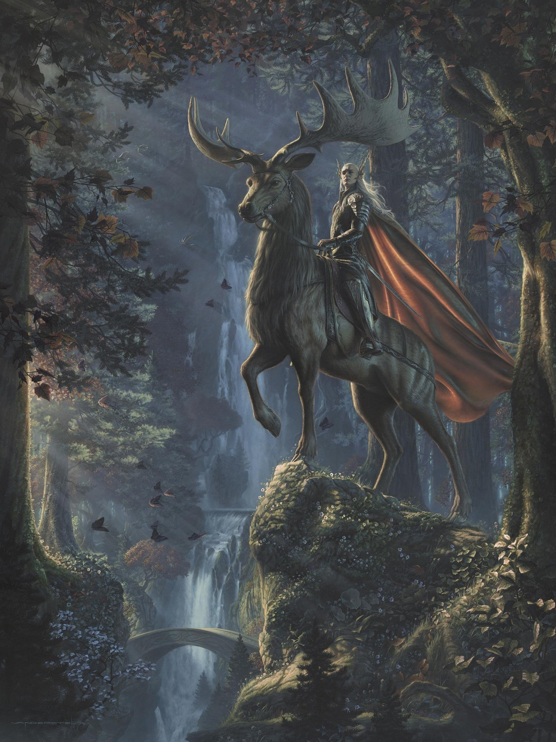 Jerry Vanderstelts, Elven art, Beautiful illustrations, Fantasy world, 1800x2400 HD Phone