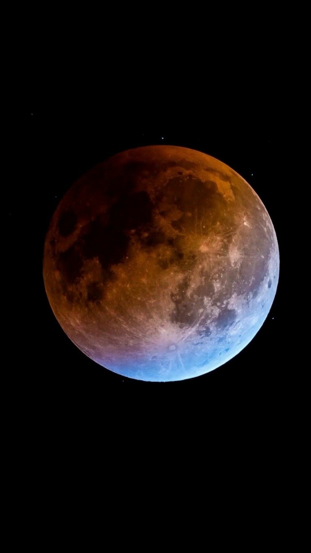 Moon: Astronomical object, Lunar eclipses. 1080x1920 Full HD Background.