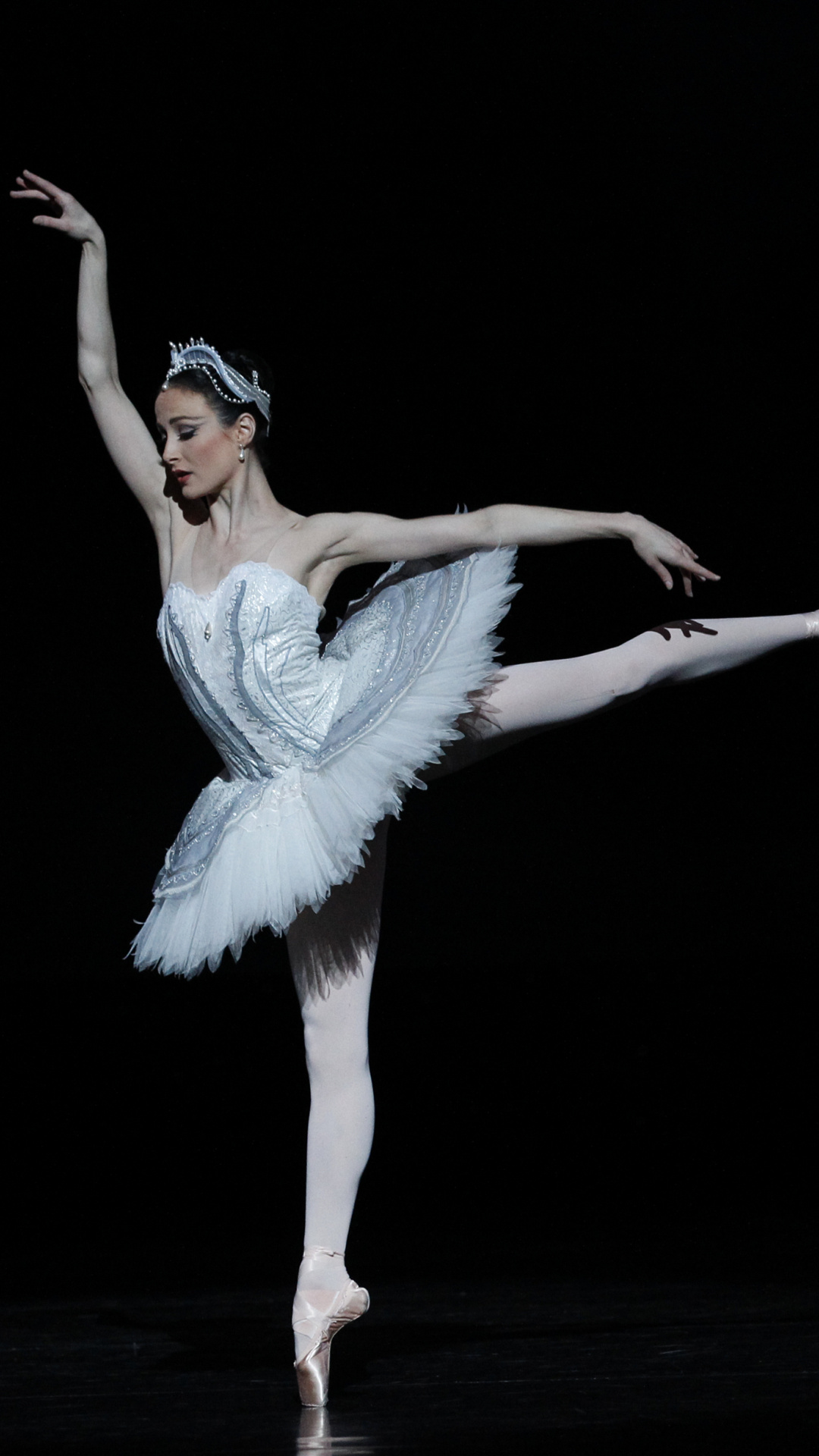 Swan Lake beauty, Odette in motion, Australian Ballet, Vintage wallpaper, 1080x1920 Full HD Handy
