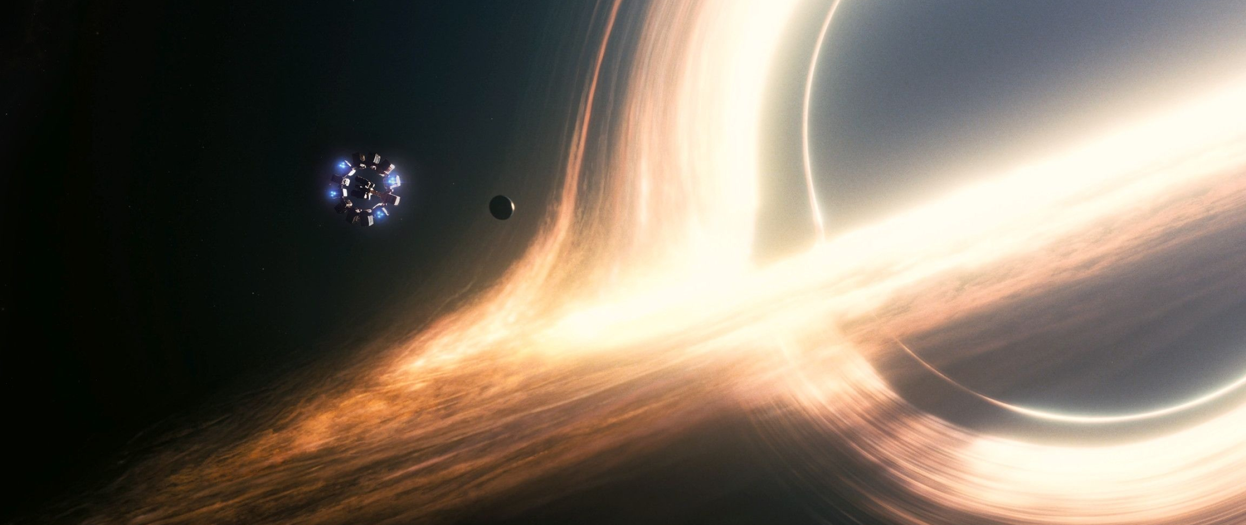 Gargantua, Interstellar phenomena, Celestial marvel, Mind-bending concept, 2560x1080 Dual Screen Desktop