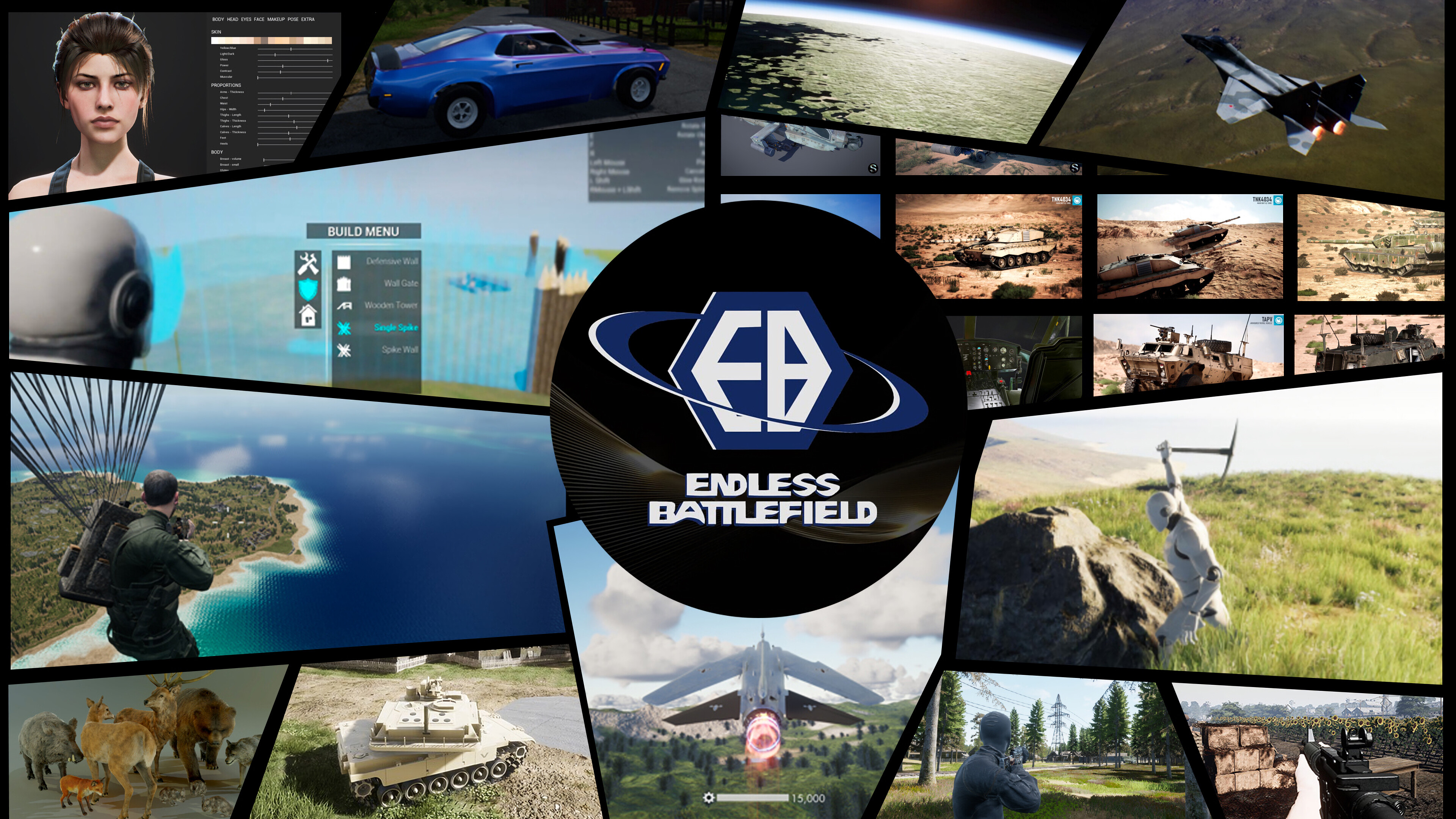 Endless Battlefield (Game): A military strategy and exploration sandbox metaverse built on UE engine. 3840x2160 4K Wallpaper.