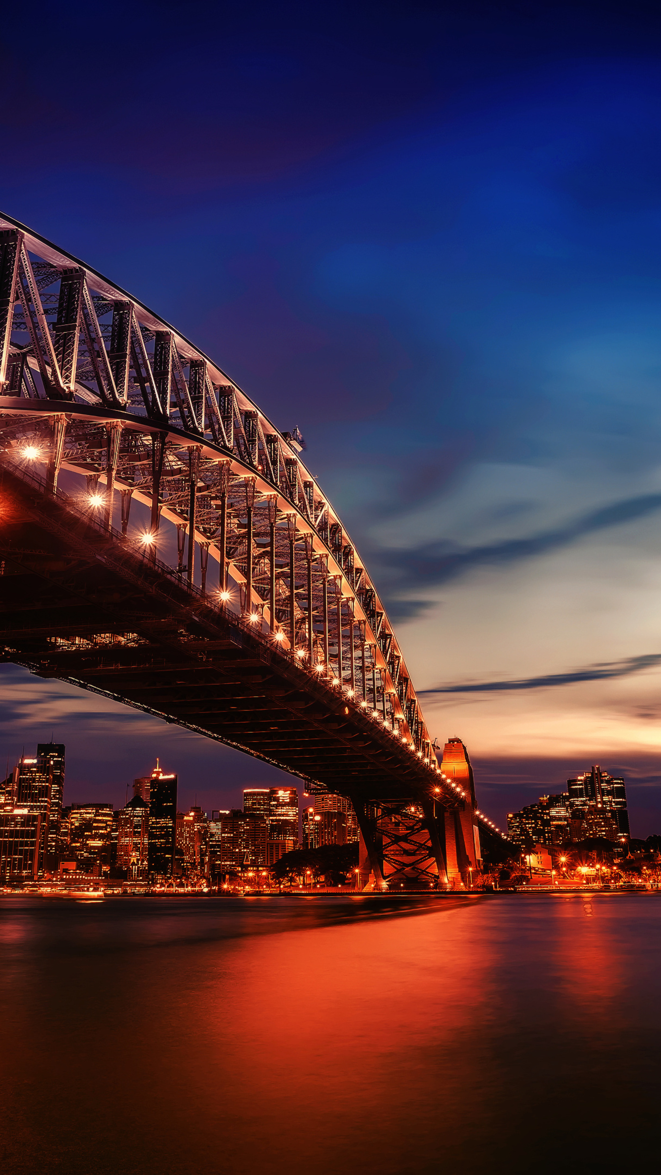 Sydney: Harbour Bridge, Ranked eleventh in the world for economic opportunity. 2160x3840 4K Background.