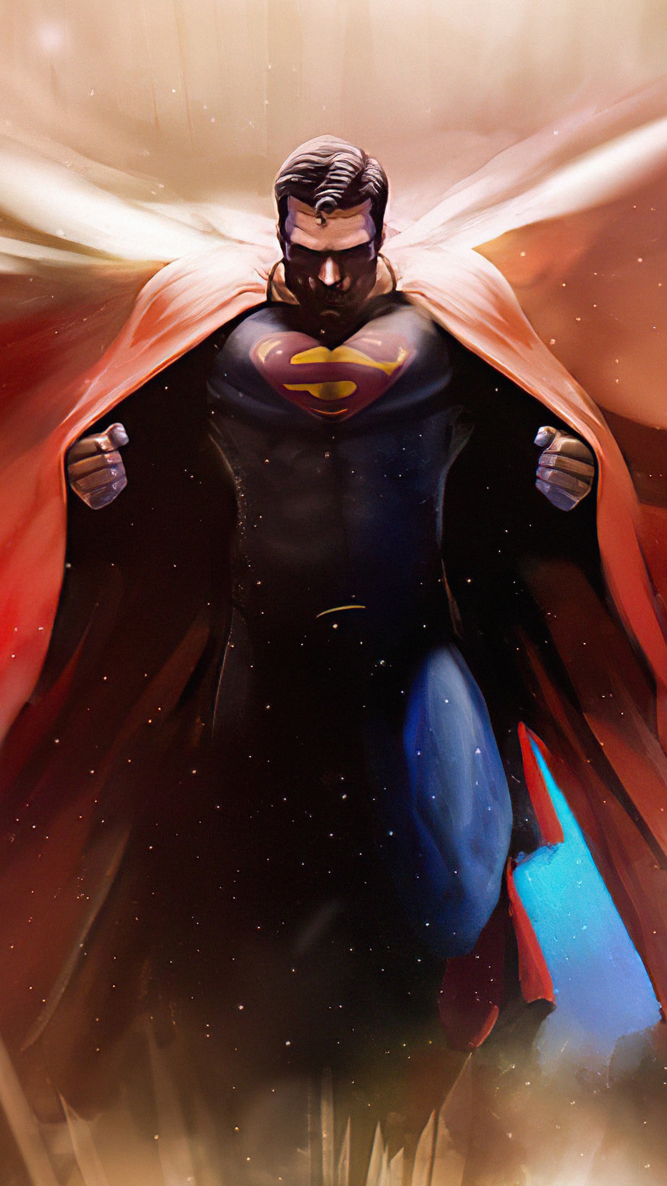 Superman superhero artwork, Sony Xperia edition, 2160x3840 4K Phone