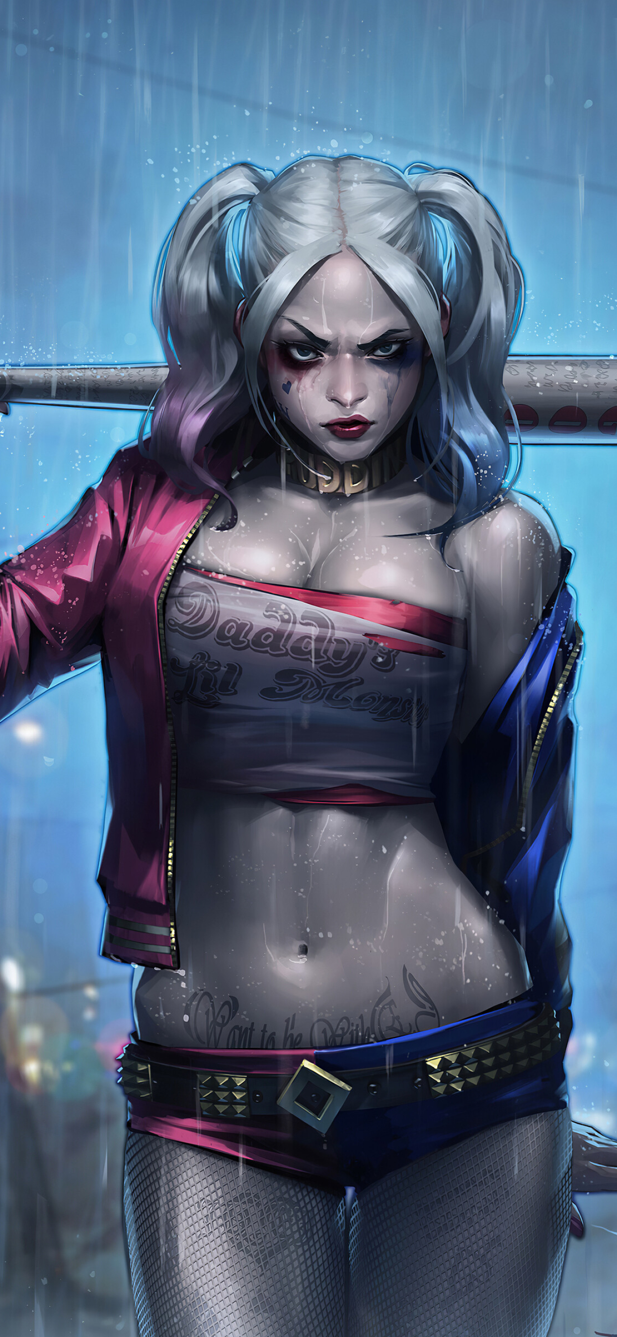 Harley Quinn: Served as a humorous female sidekick to the Joker. 1250x2690 HD Background.
