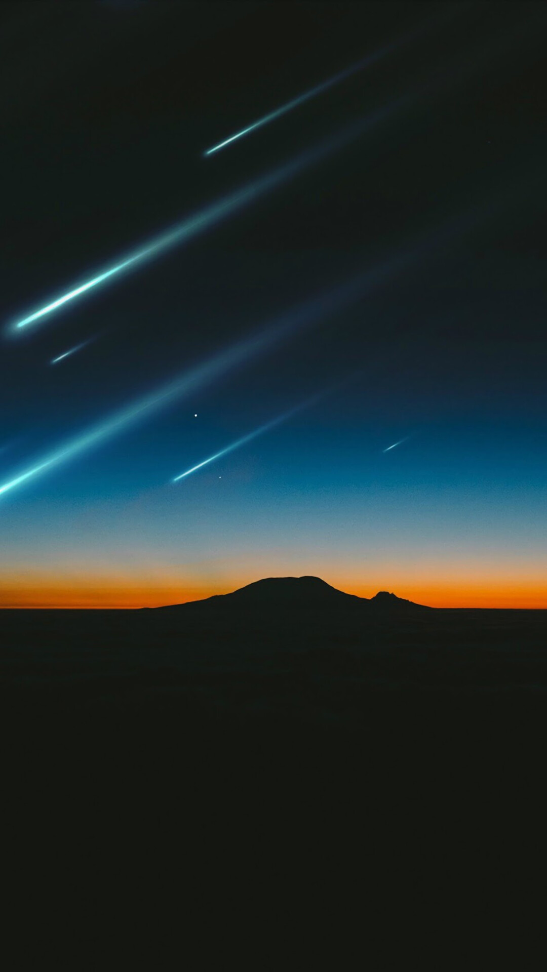 Meteor: Night sky, Dusk, Comet, Astronomical object. 1080x1920 Full HD Background.