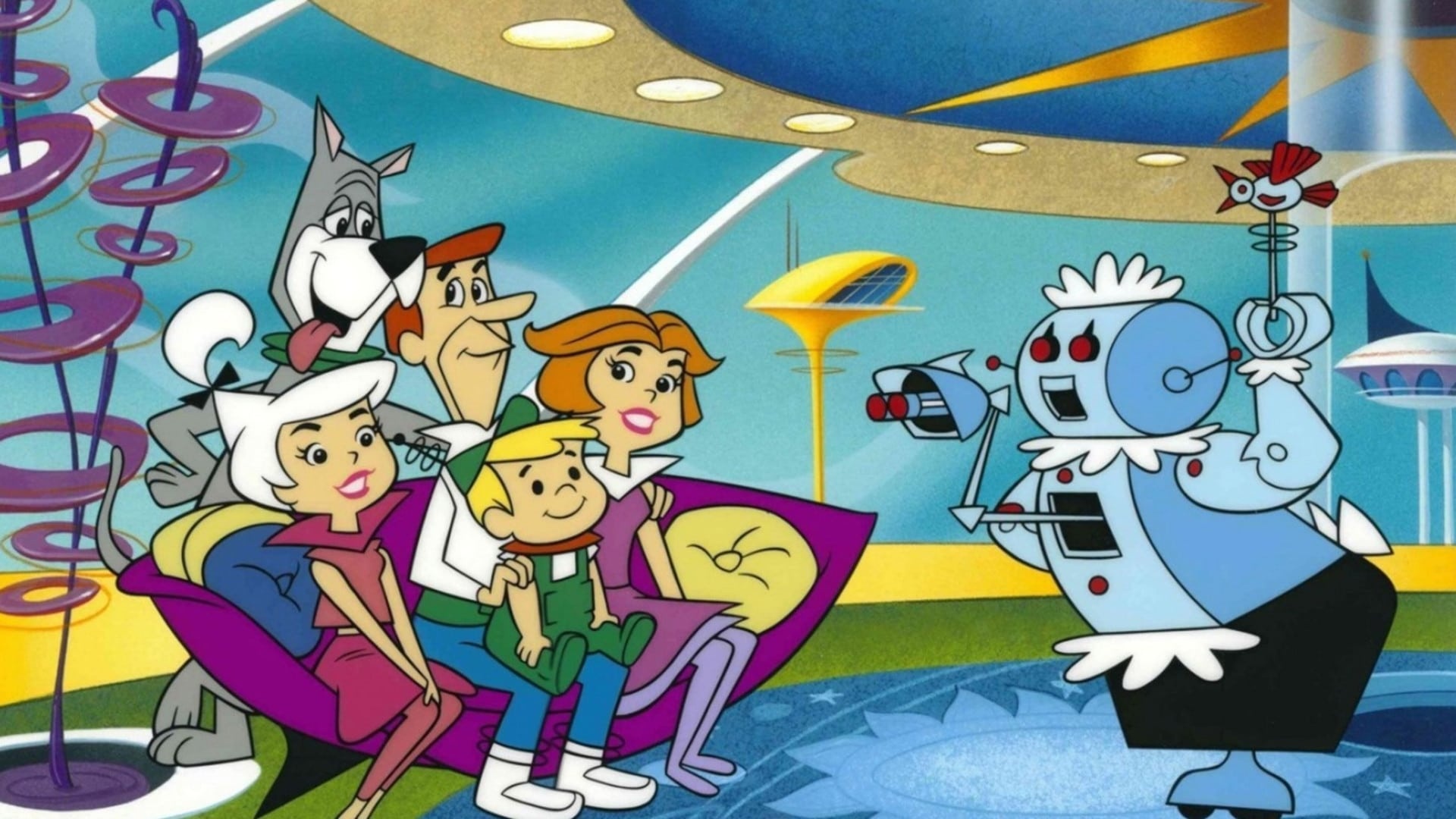 The Jetsons TV series, 1962-1987, Cartoon background, Movie Database TMDB, 1920x1080 Full HD Desktop