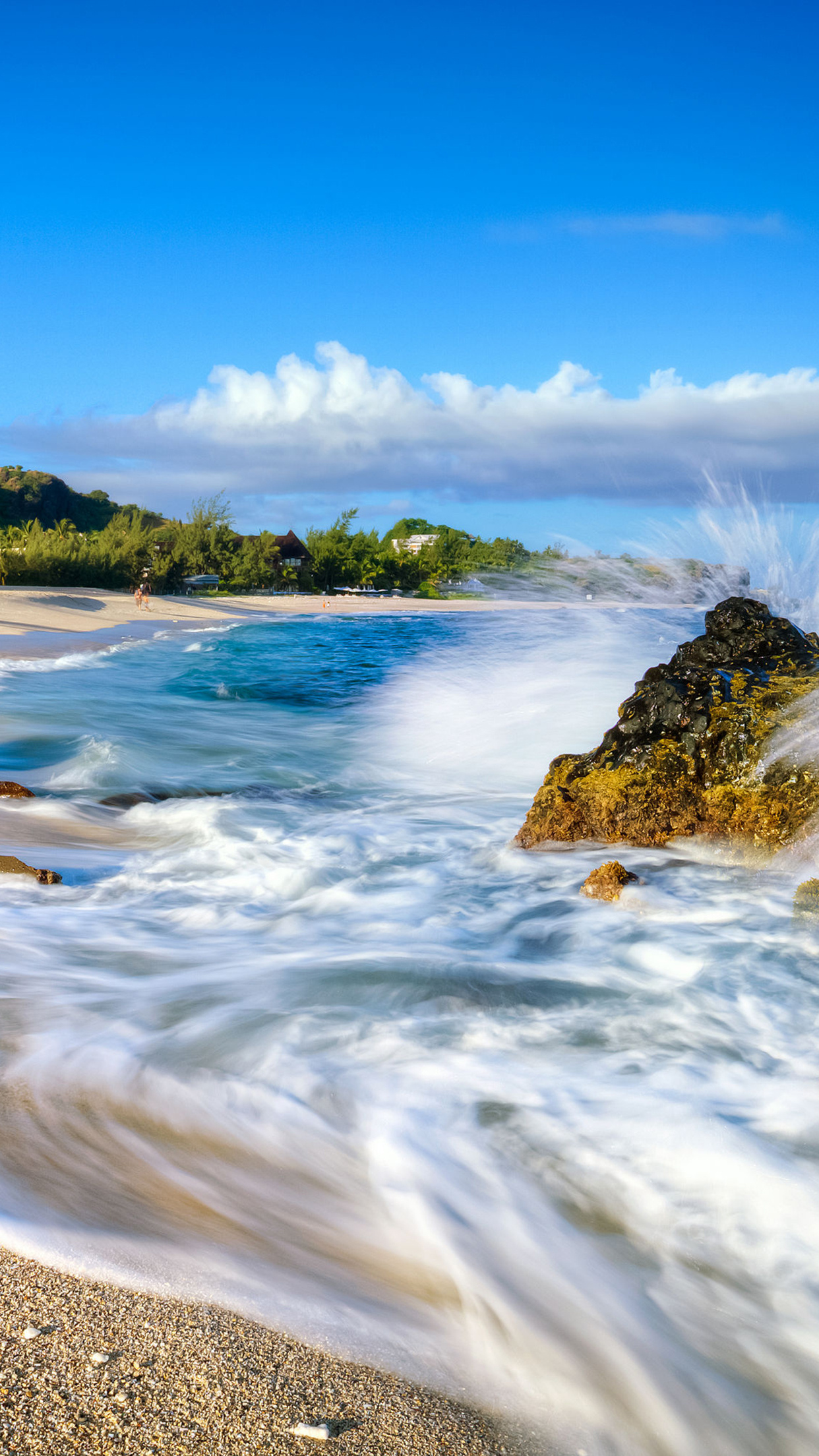 Reunion Island, Beach wallpaper, iPhone, Free download, 1250x2210 HD Phone